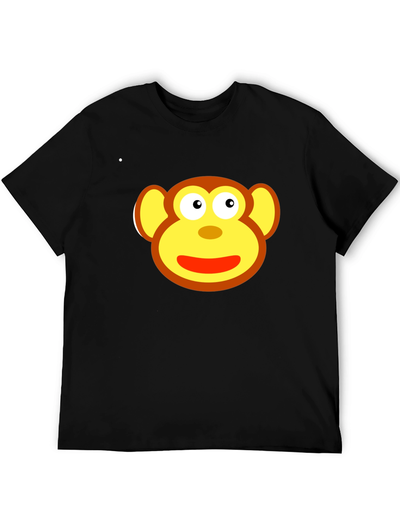 Black Monkey Face Graphic Tee - Fun & Playful Design view 5