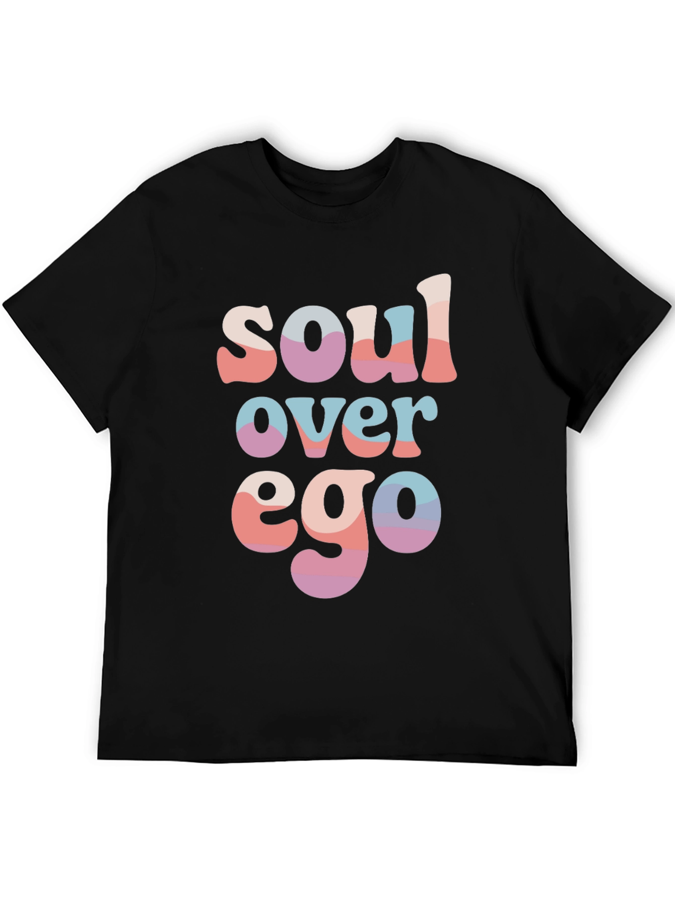 Black Soul Over Ego Graphic Tee - Soft Cotton Blend T-Shirt view 5