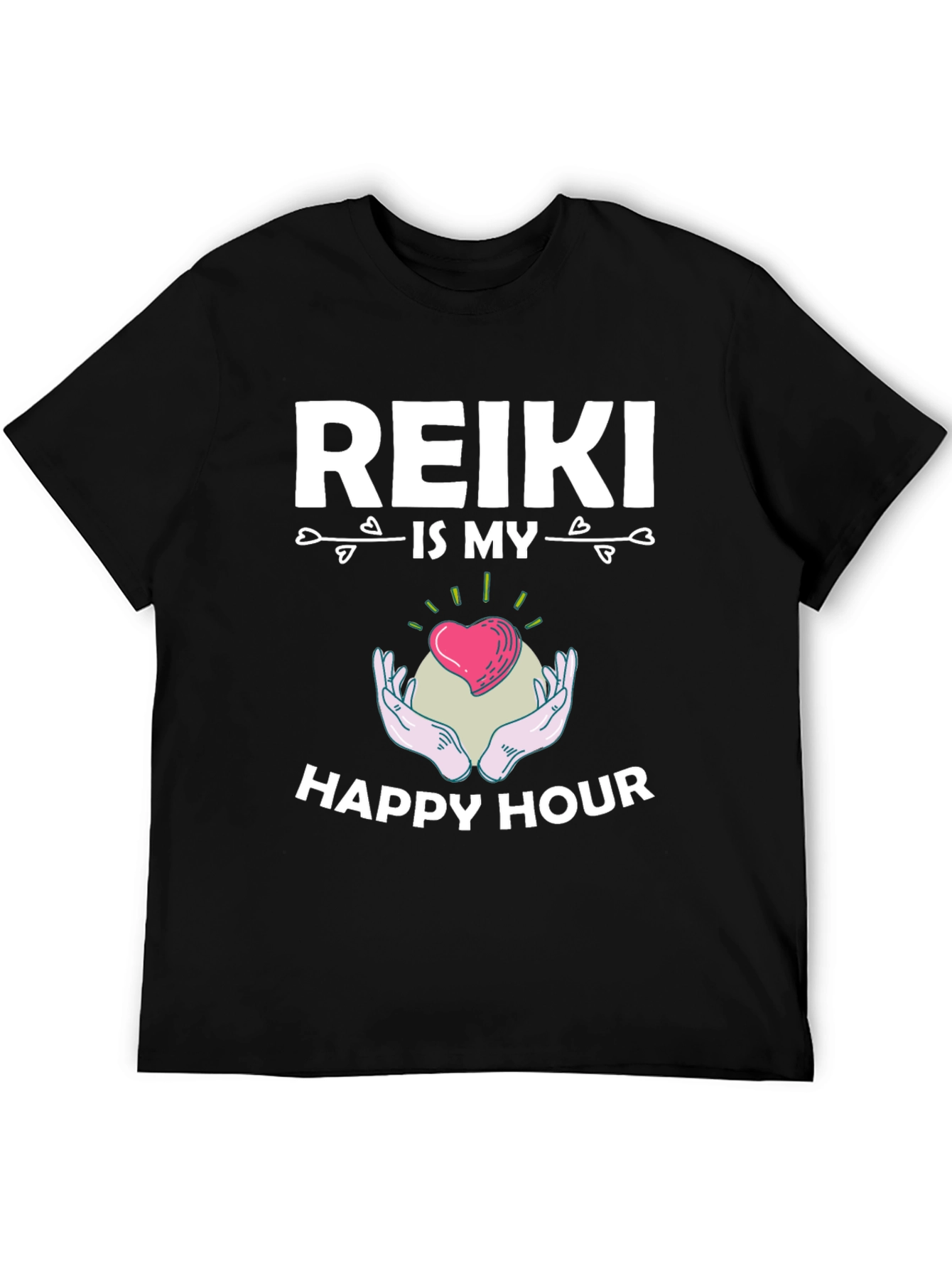 Black Reiki Is My Happy Hour T-Shirt view 5