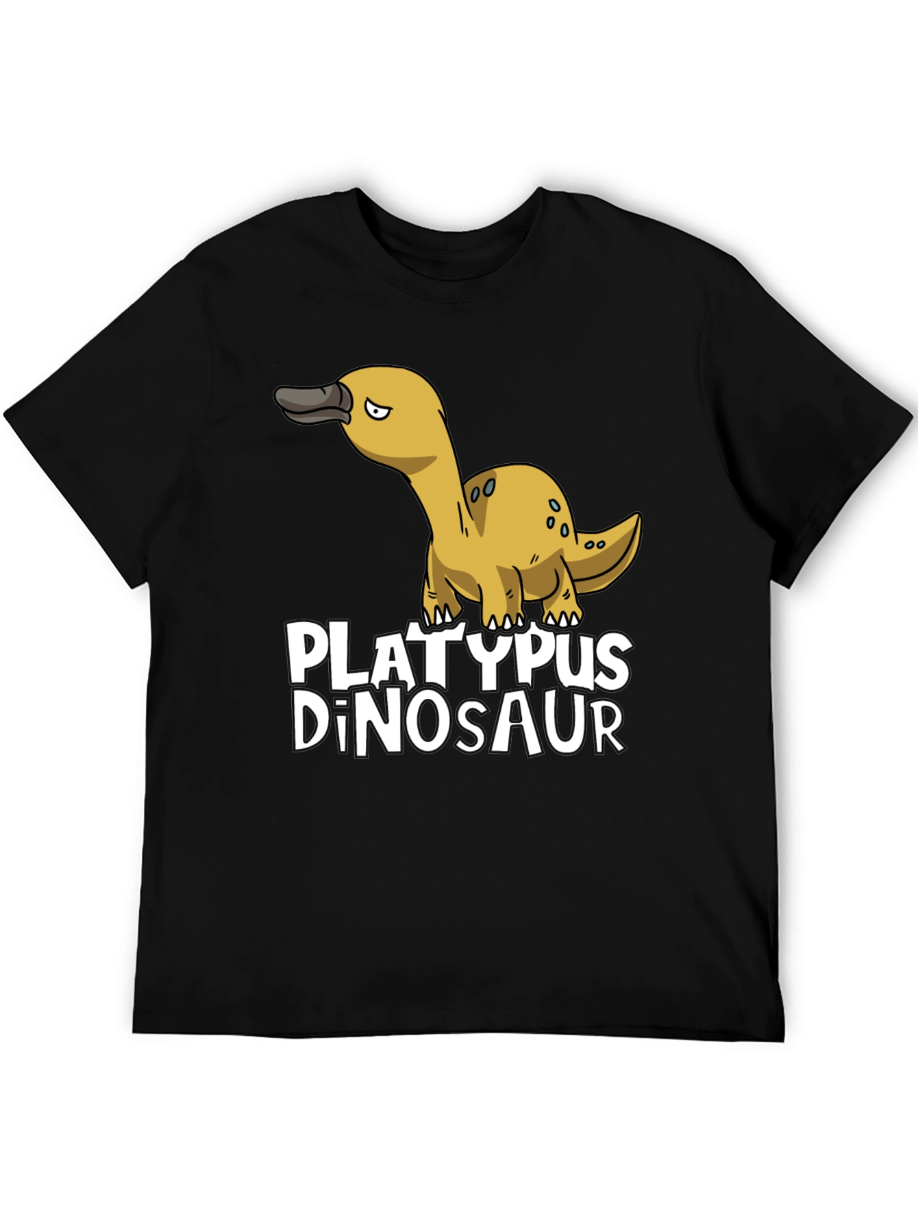 Black Platypus Dinosaur Funny Graphic Tee view 5