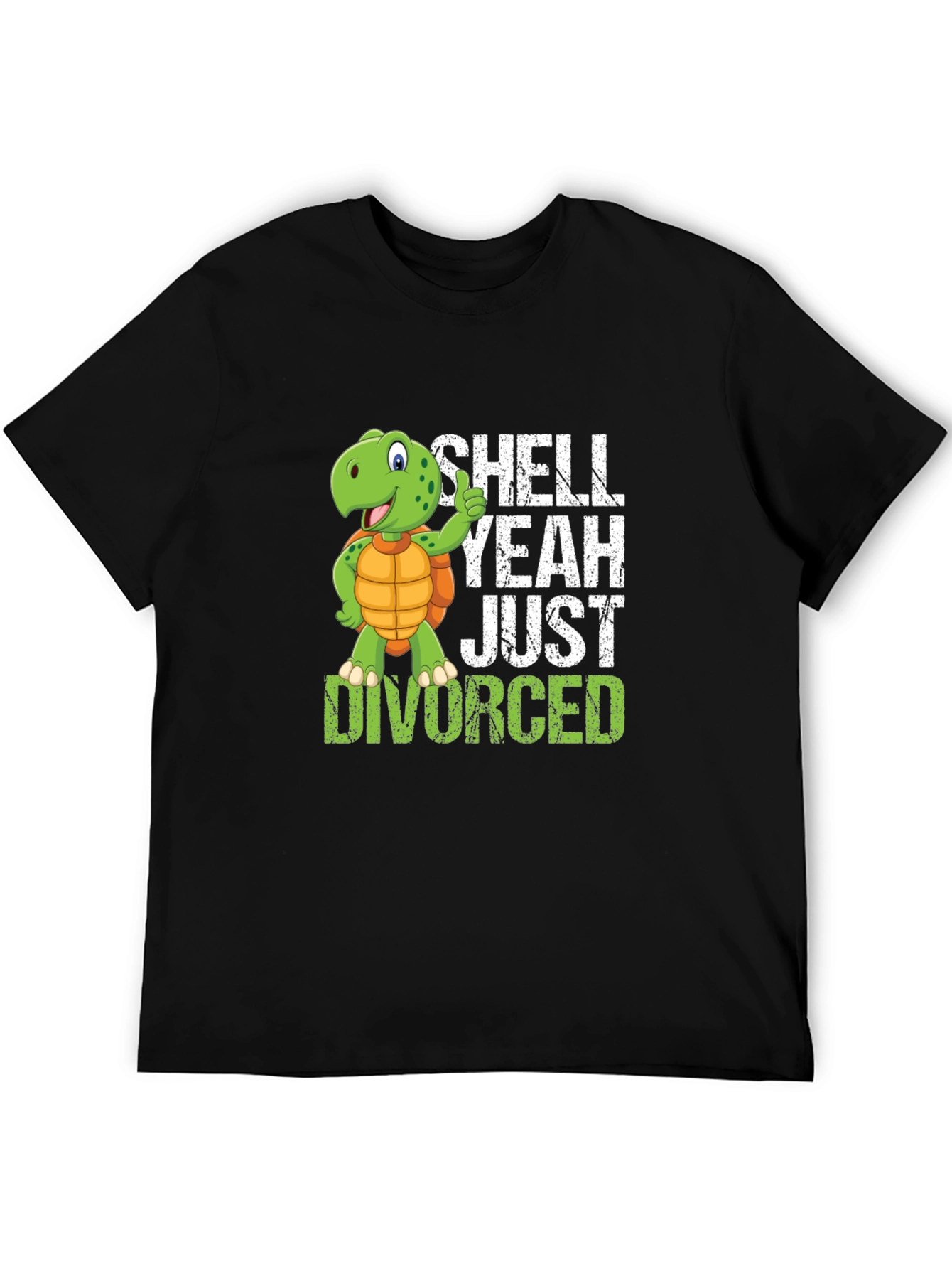Black Shell Yeah Just Divorced T-Shirt - Funny Divorcee Gift view 5
