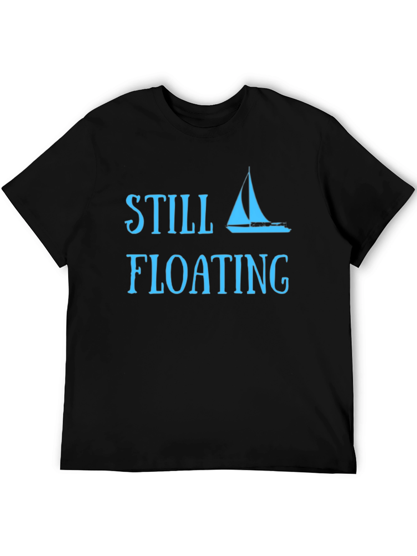 Black Still Floating Boat Graphic T-Shirt view 5