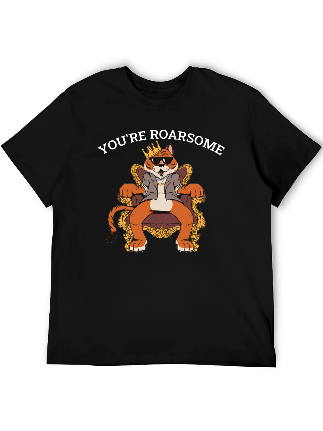 Black Roarsome Tiger King T-Shirt - Black view 5