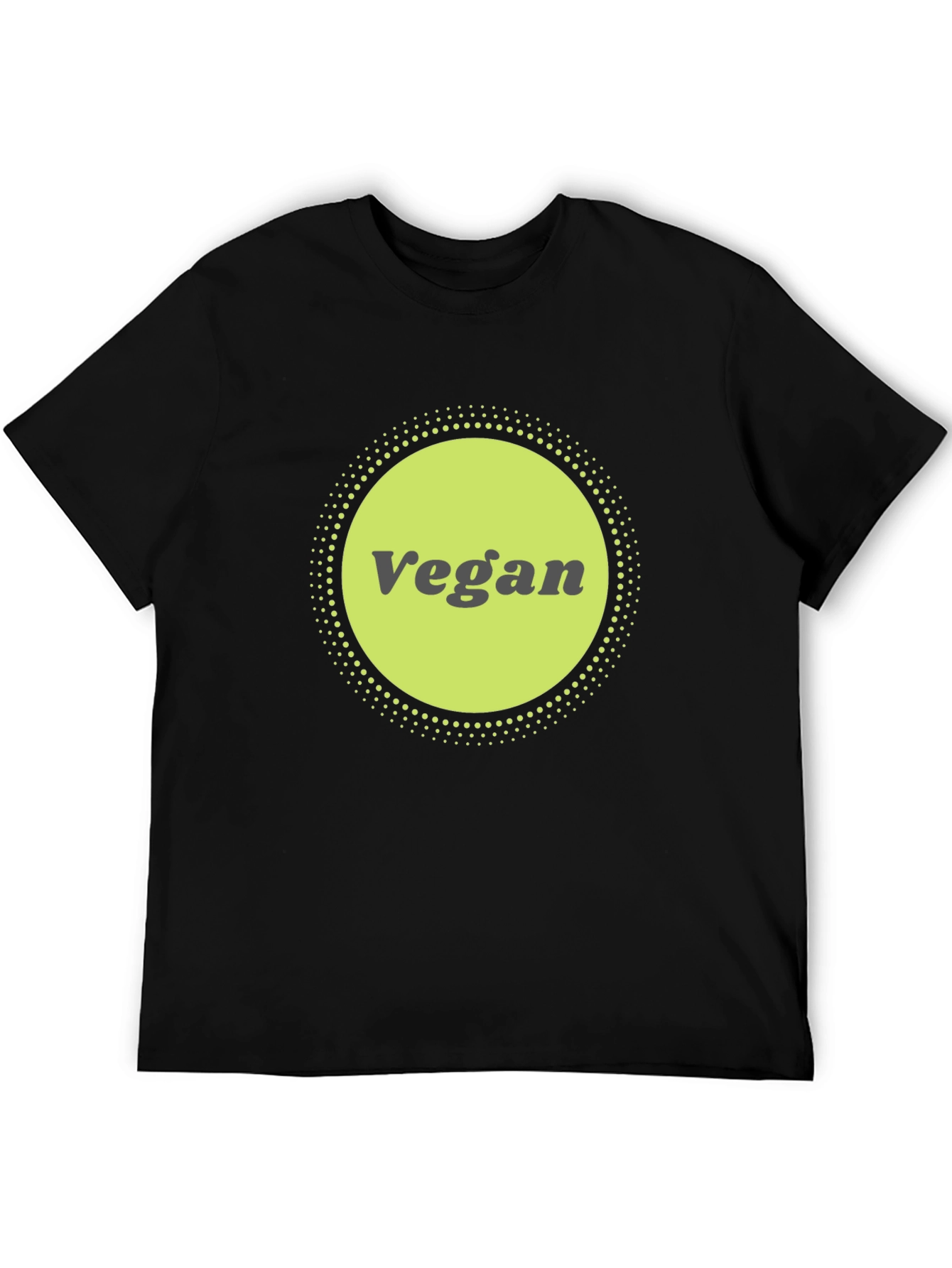 Black Vegan Graphic Tee - Black Cotton Blend view 5