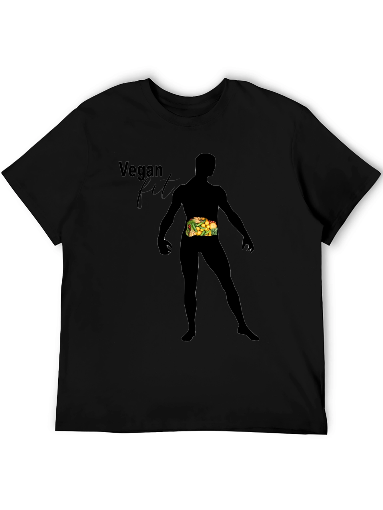 Black Vegan Fit Black T-Shirt view 5