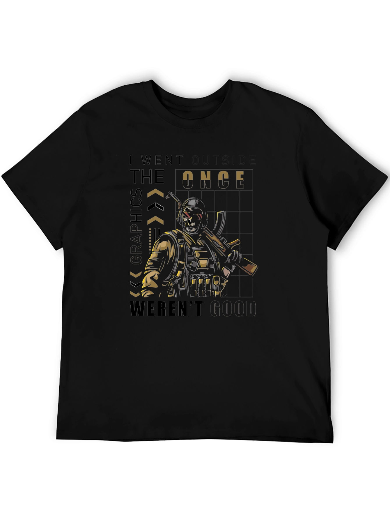 Black Tactical Skull T-Shirt - I Went The Ethics Once Weren't Good view 5