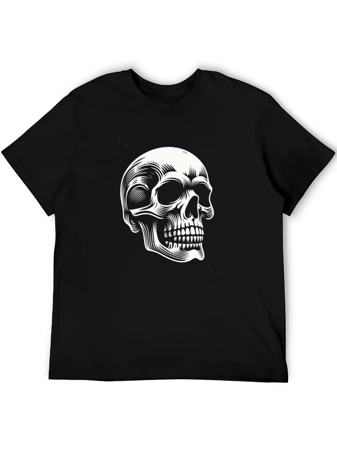 Black Skull Graphic T-Shirt - Classic Black Tee view 5