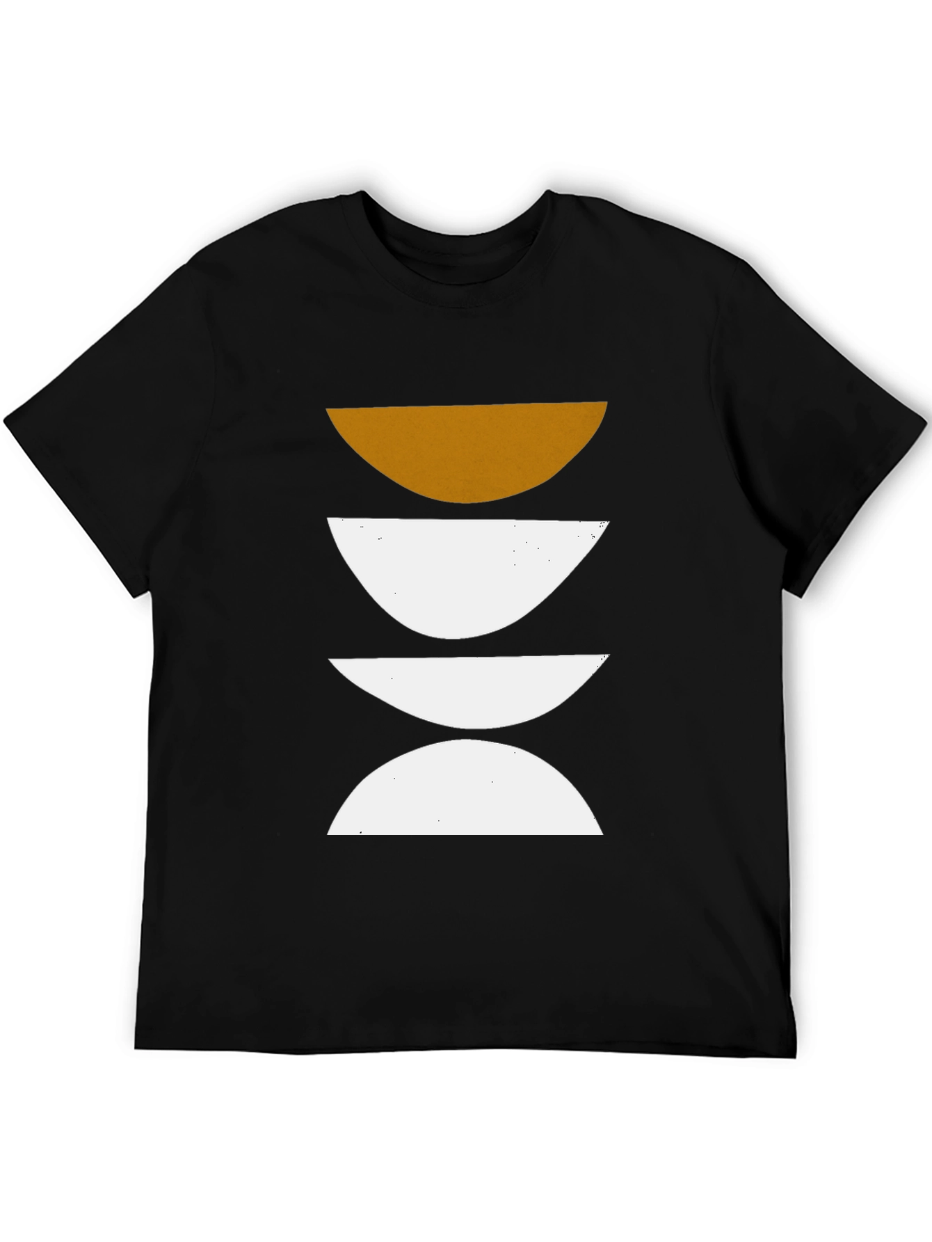 Black Modern Geometric Tee - Abstract Design view 5