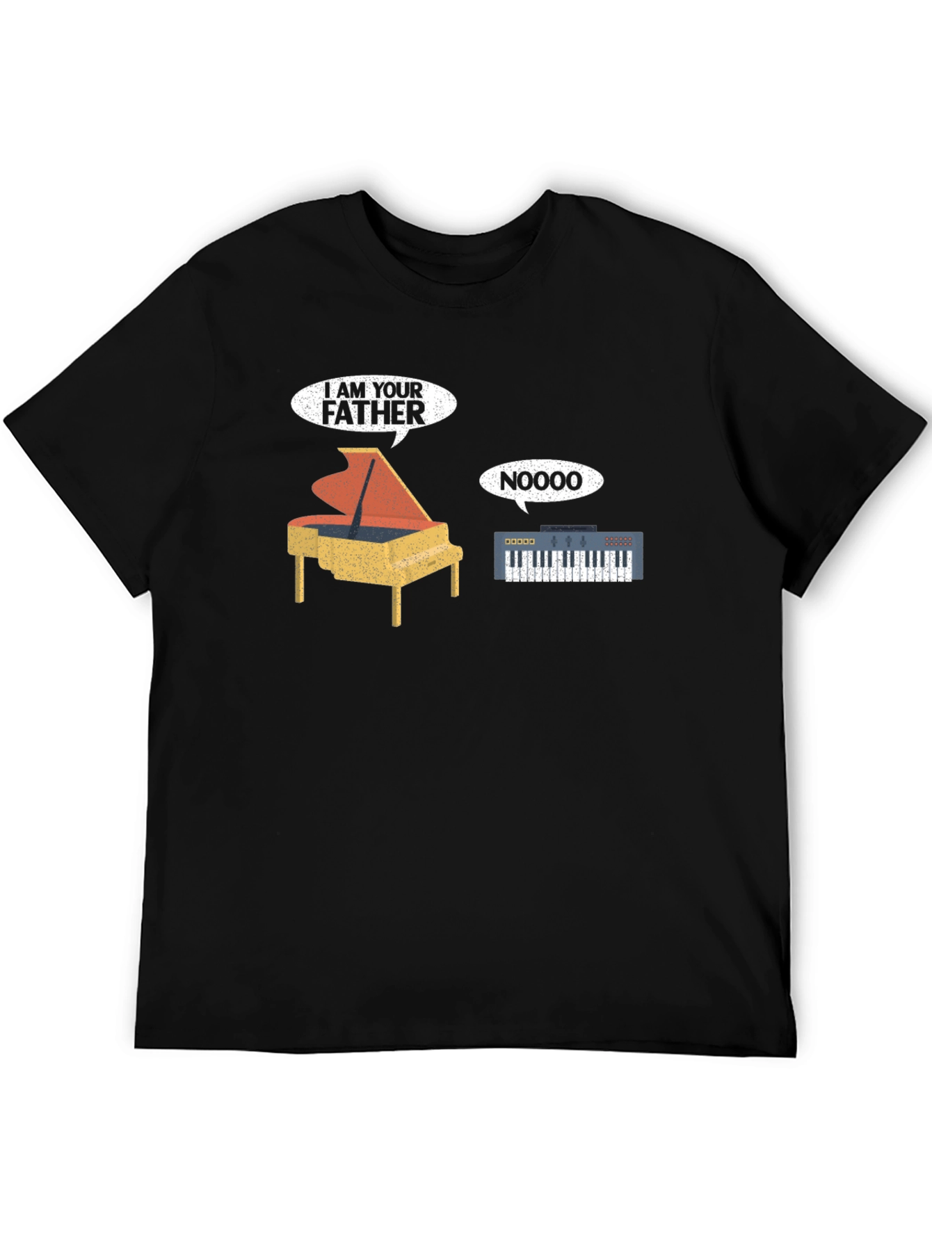 Black I Am Your Father Piano T-Shirt view 5
