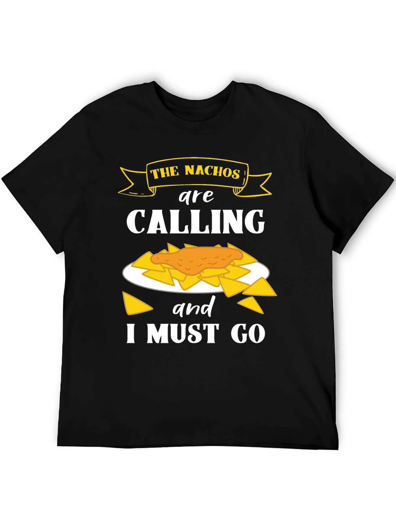 Black Nachos Calling Black Graphic T-Shirt view 5