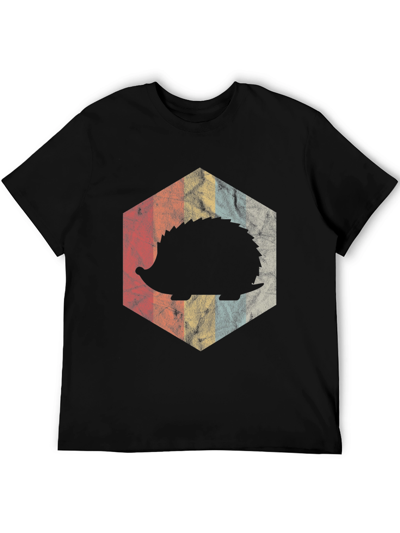 Black Retro Hedgehog Graphic Tee view 5