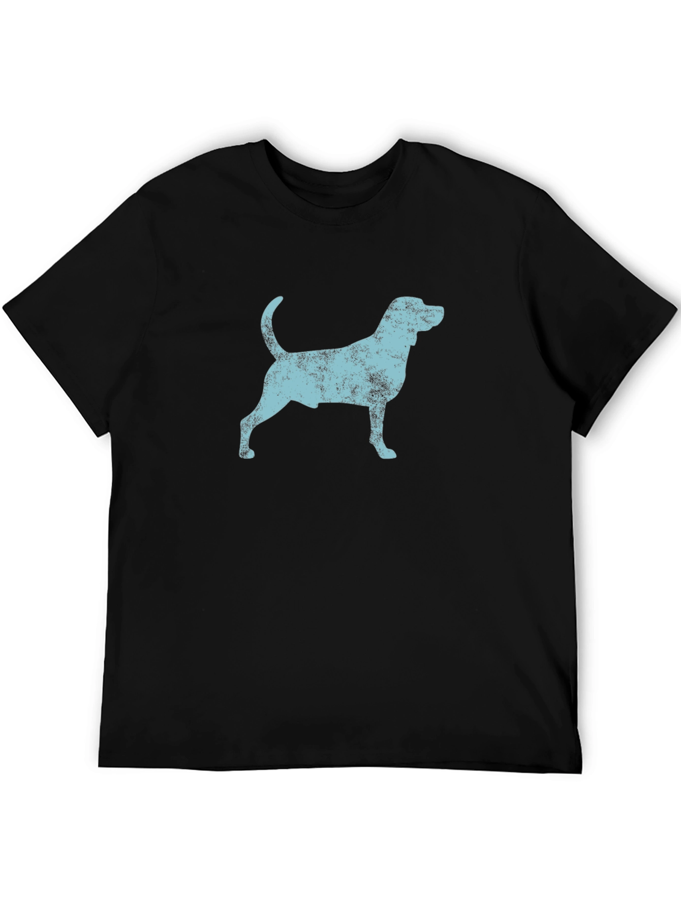 Black Distressed Dog Graphic Tee - Black view 5