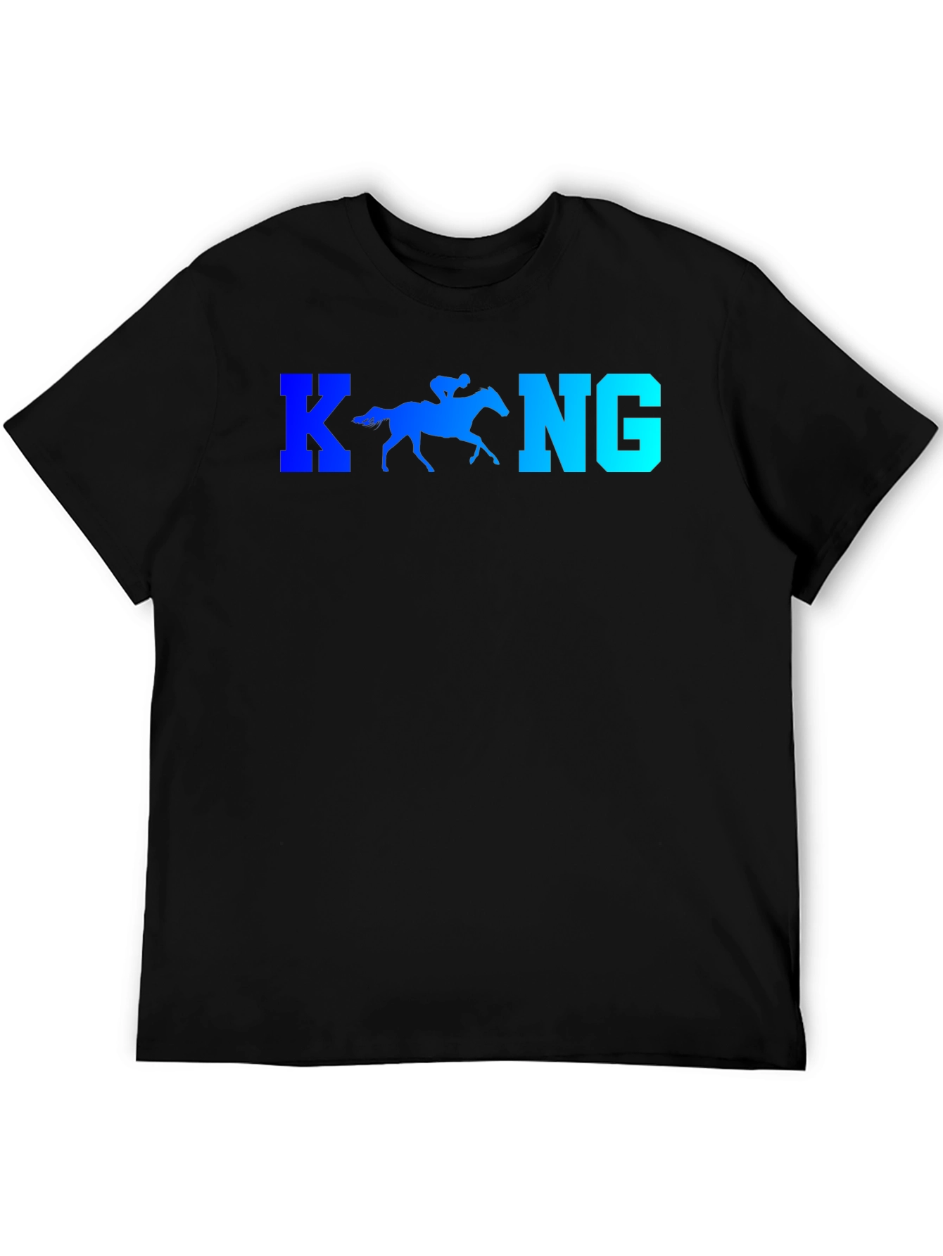 Black Horse Racing Tee - King Style Graphic T-Shirt view 5