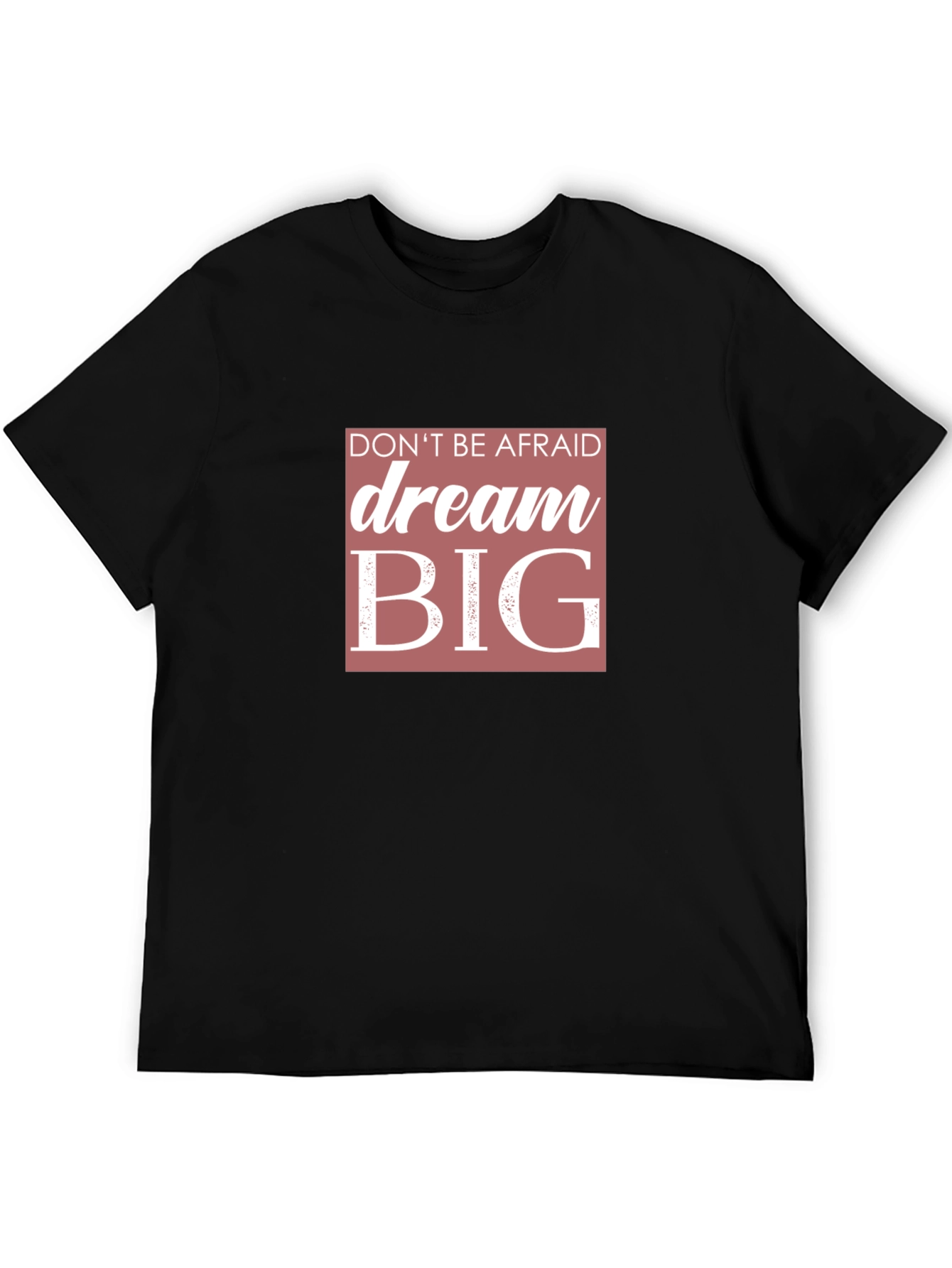 Black Dream Big Graphic Tee - Inspirational Design view 5