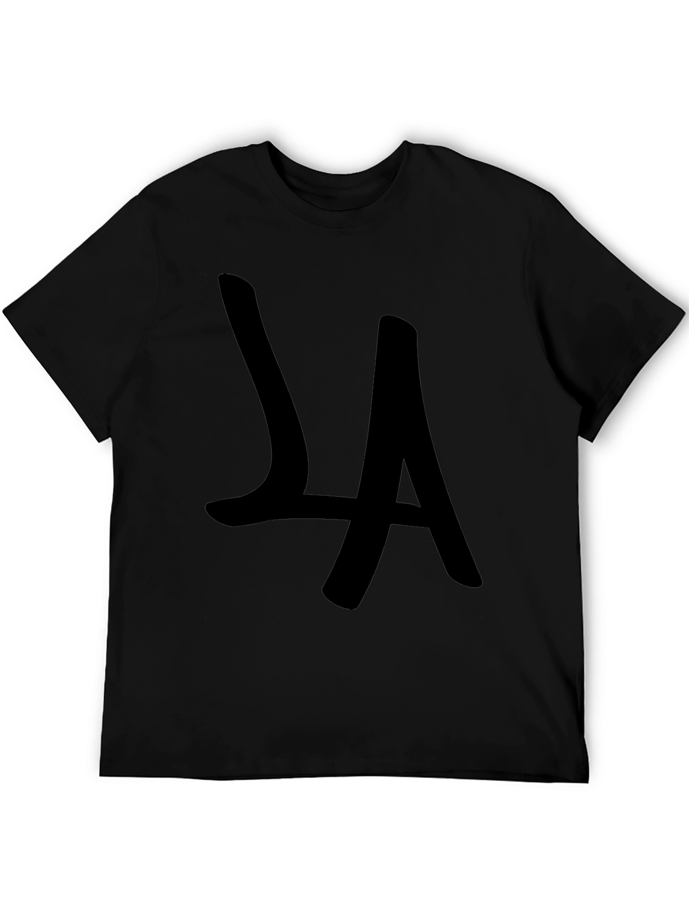 Black LA Graphic Tee - Black Cotton Blend Unisex view 5