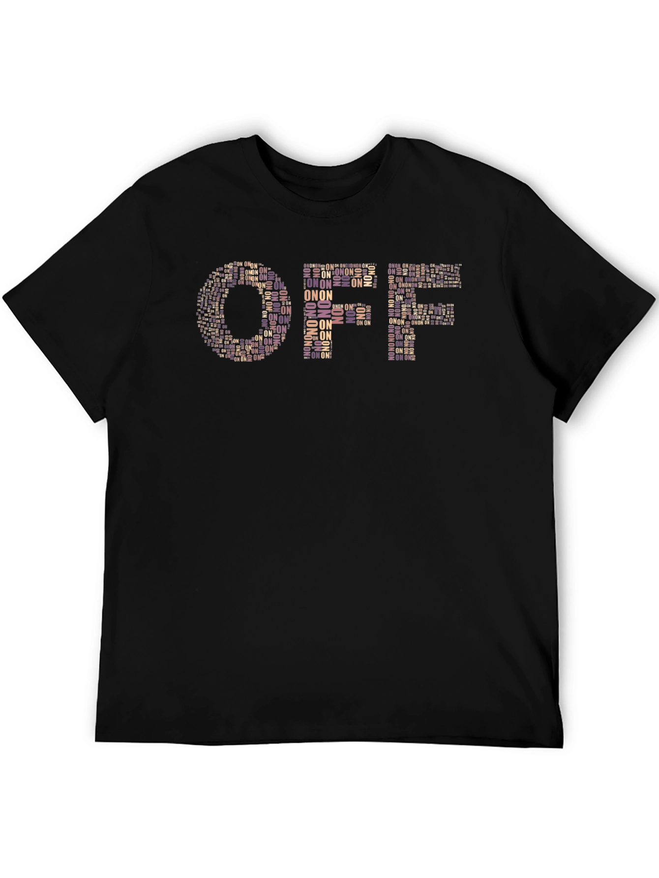 Black Off/On Word Graphic T-Shirt view 5