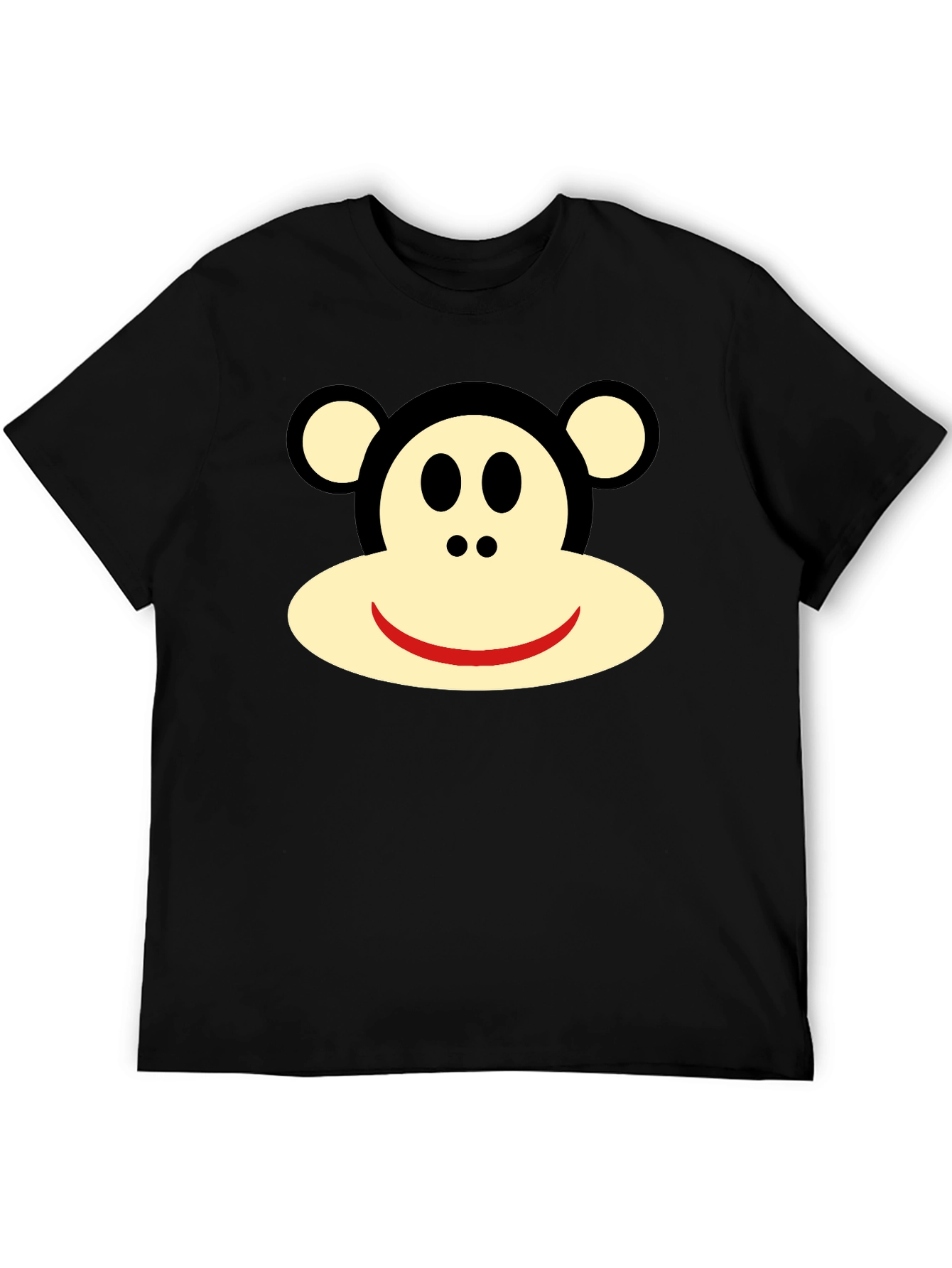 Black Sock Monkey Black Tee - Classic Cartoon view 5