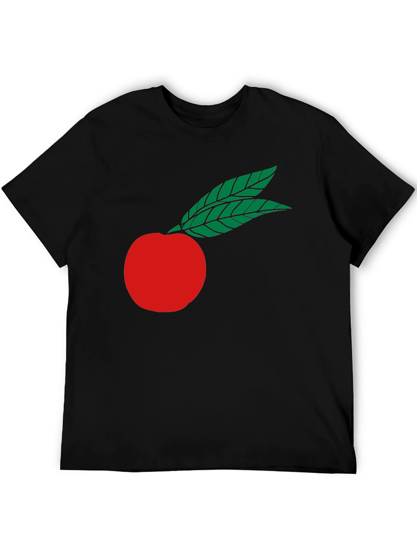 Black Red Fruit Graphic Black T-Shirt view 5