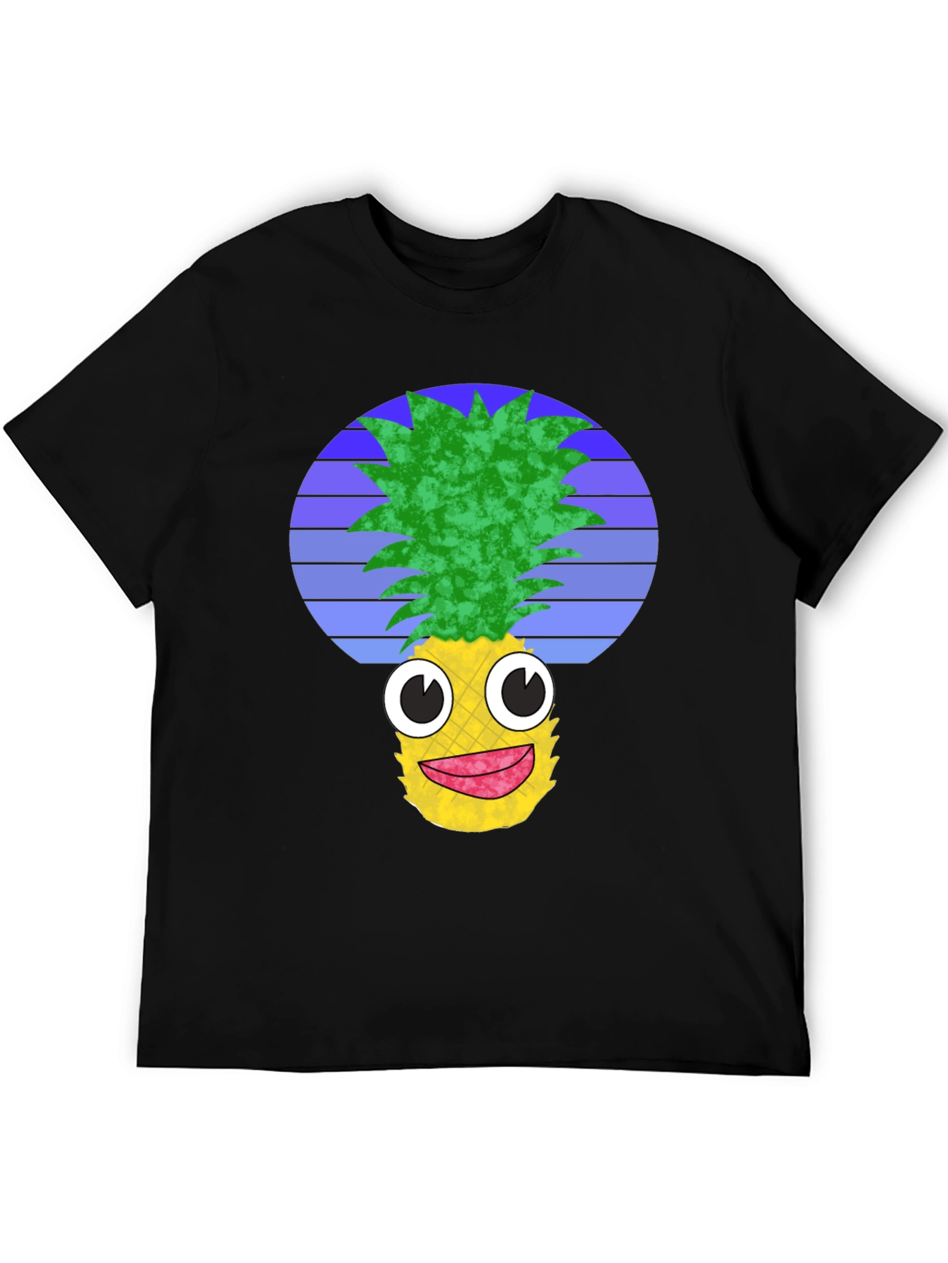 Black Funny Pineapple Graphic Tee - Black view 5