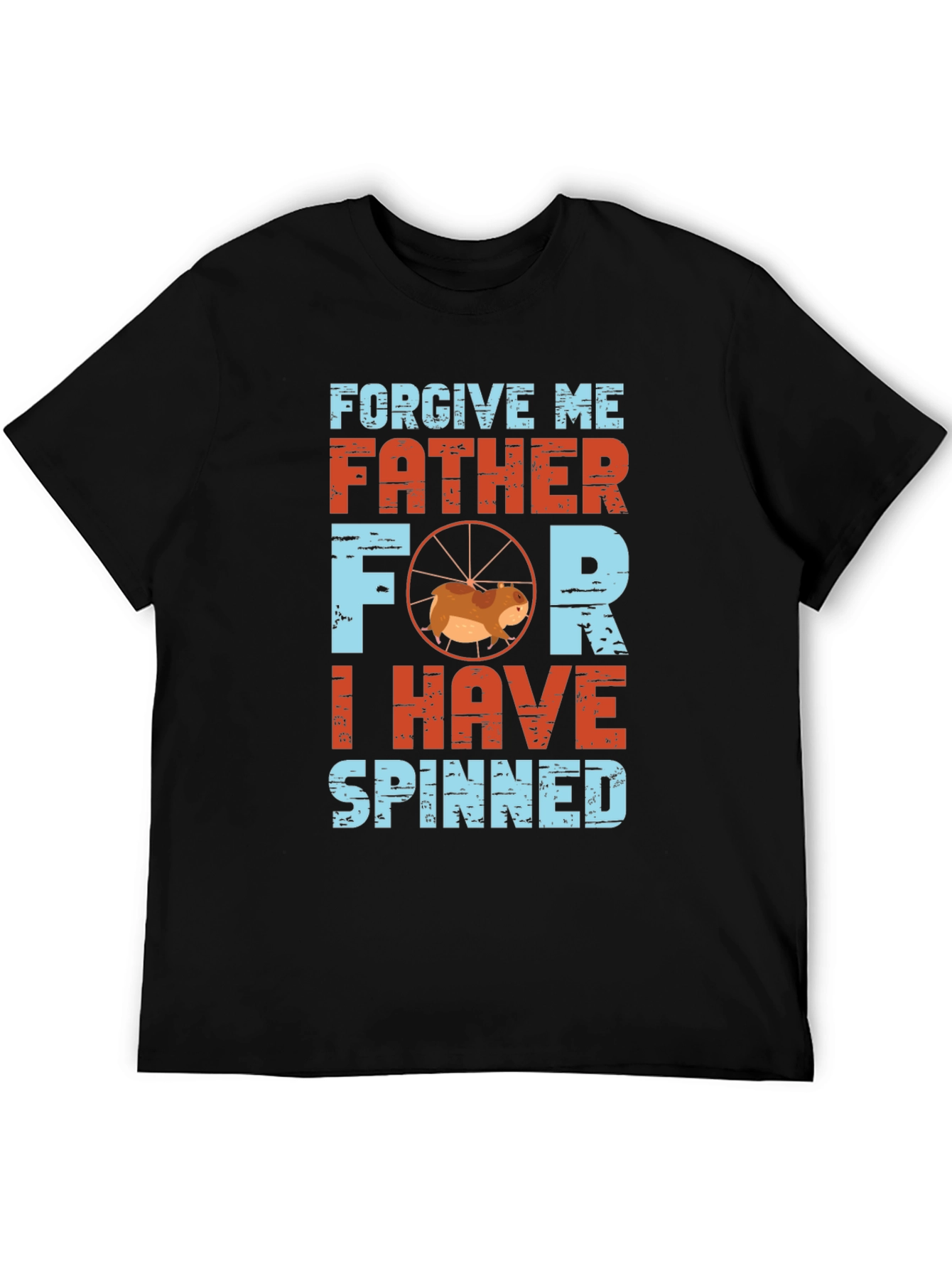 Black Forgive Me Father I Have Spinned T-Shirt view 5