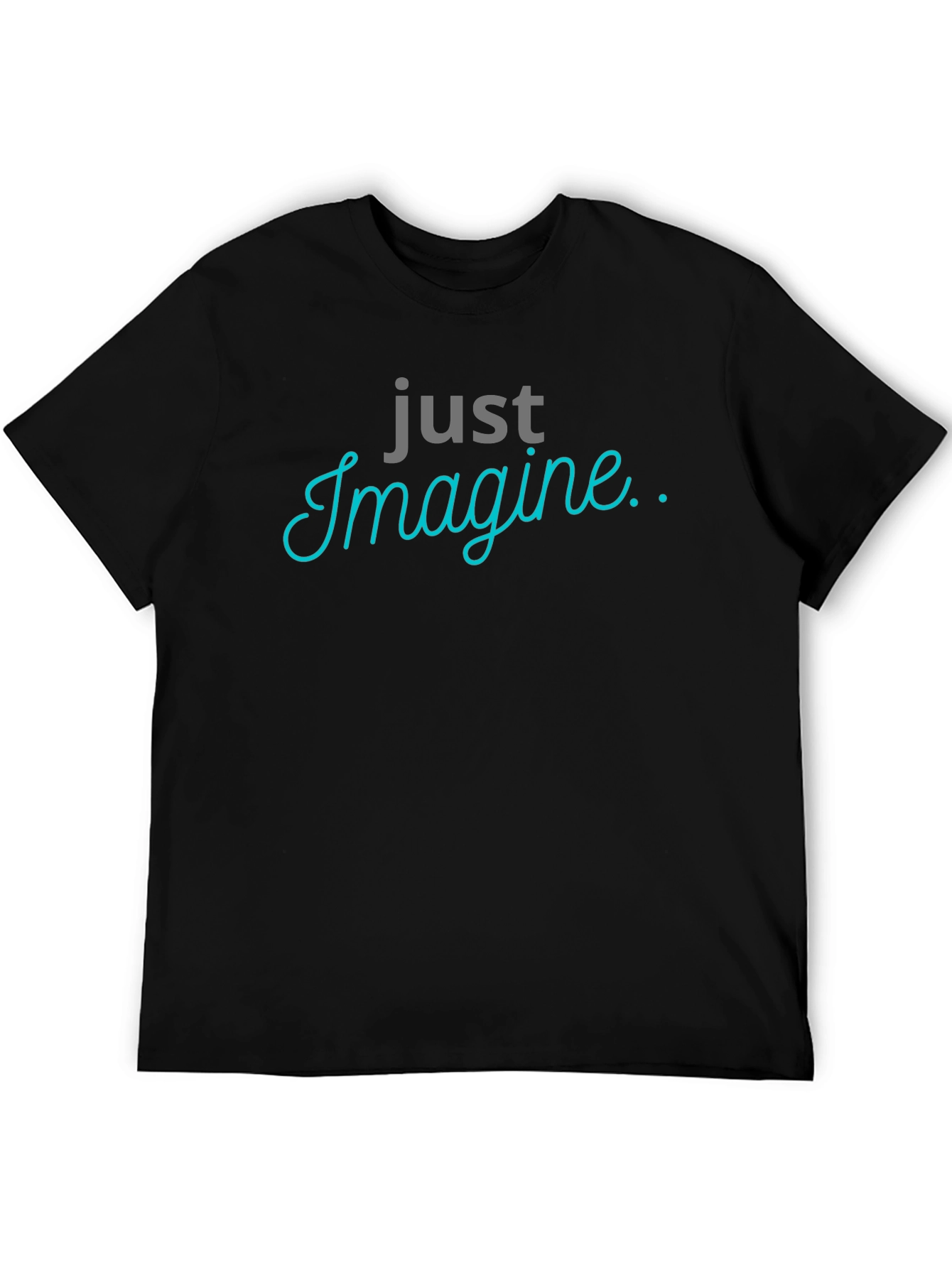 Black Just Imagine Graphic Tee - Soft Cotton Blend view 5