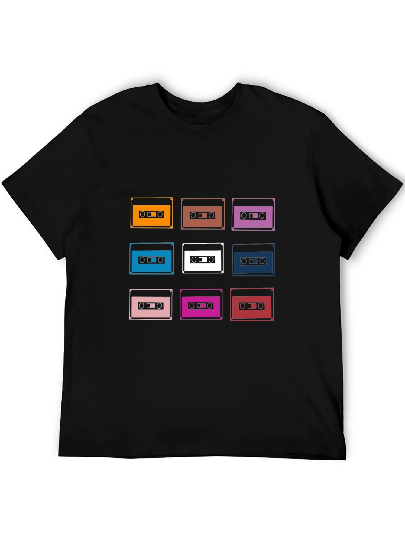 Black Retro Cassette Tape Graphic Tee - Black view 5