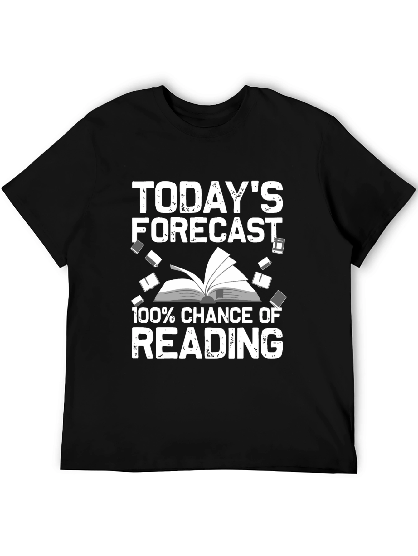 Black Reading Forecast T-Shirt: Book Lover Gift view 5