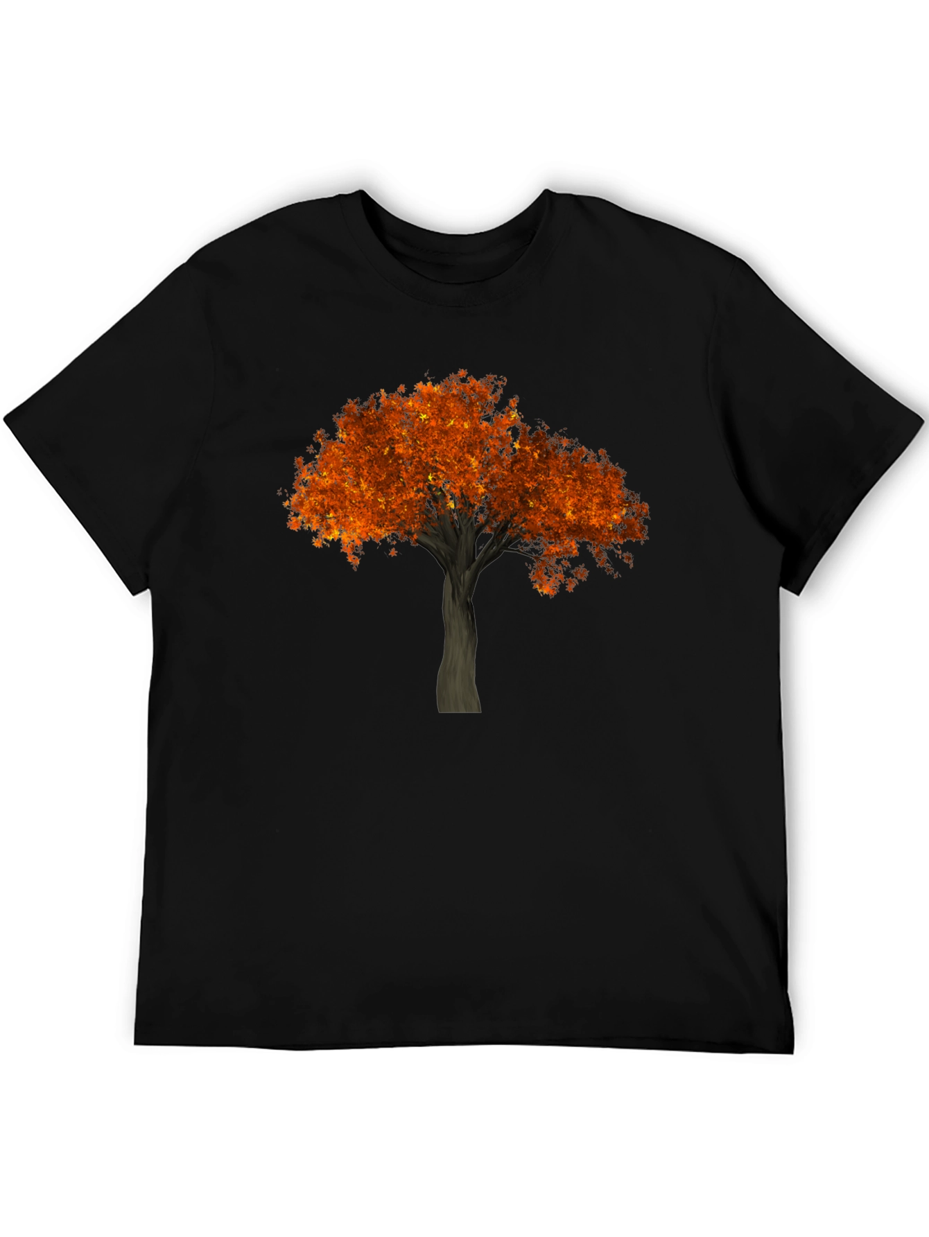 Black Autumn Tree Graphic Black T-Shirt view 5