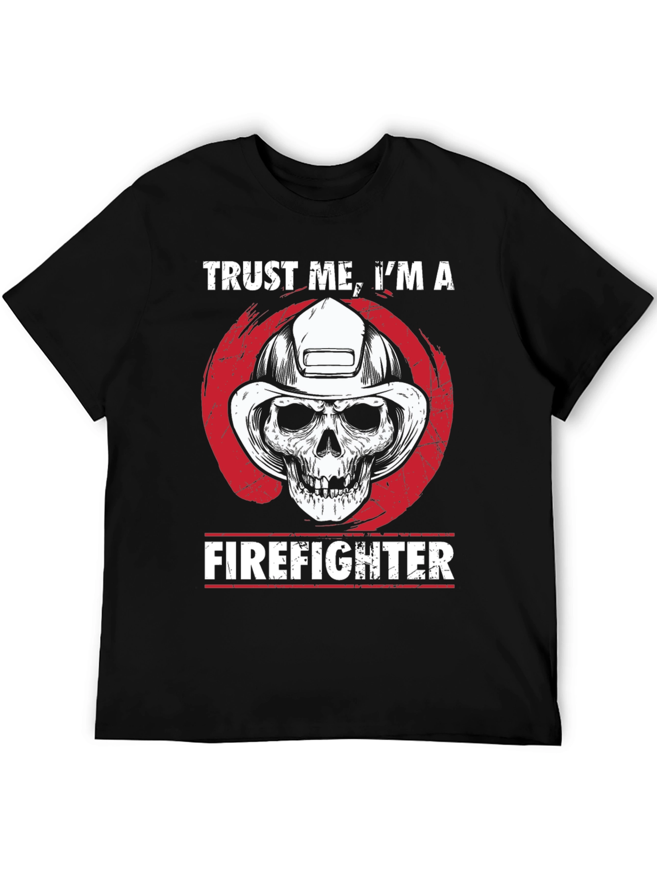 Black Trust Me, I'm A Firefighter T-Shirt view 5