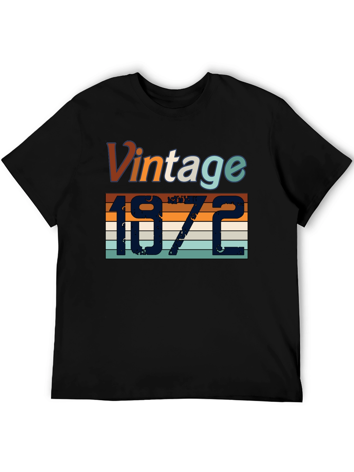 Black Vintage 1972 T-Shirt - Retro Birthday Gift view 5