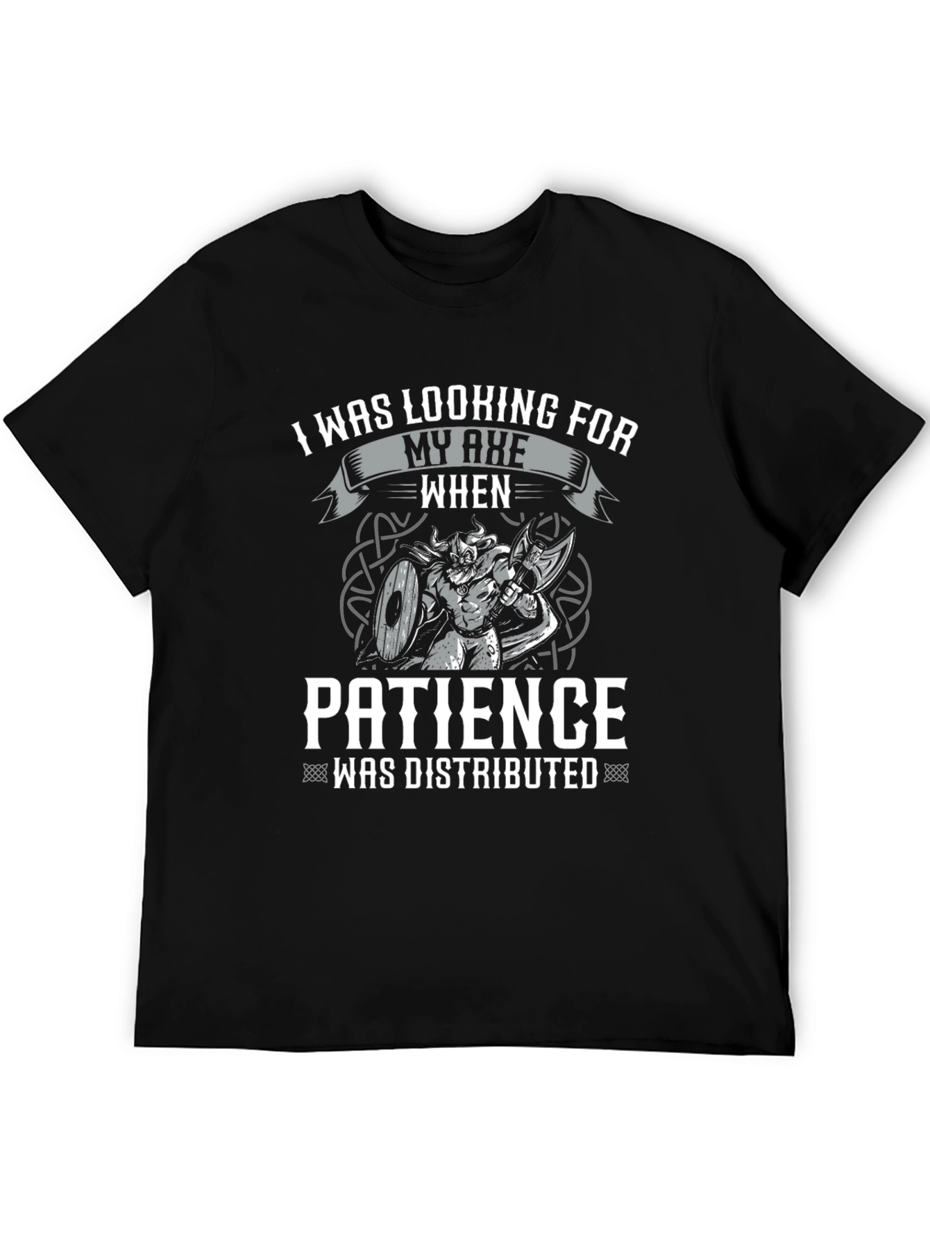 Black I Was Looking for My Axe Funny Viking T-Shirt view 5