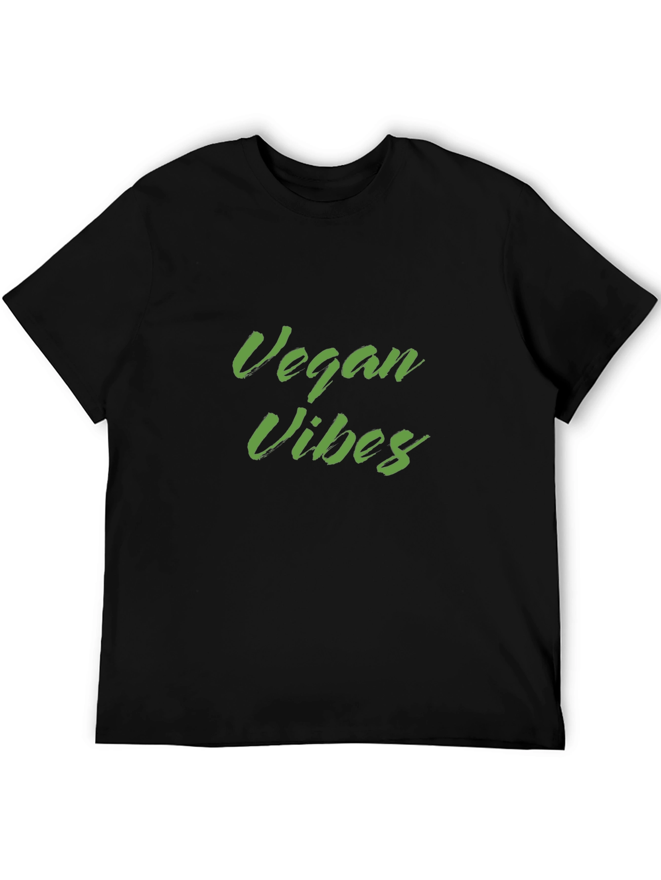 Black Vegan Vibes Black T-Shirt view 5