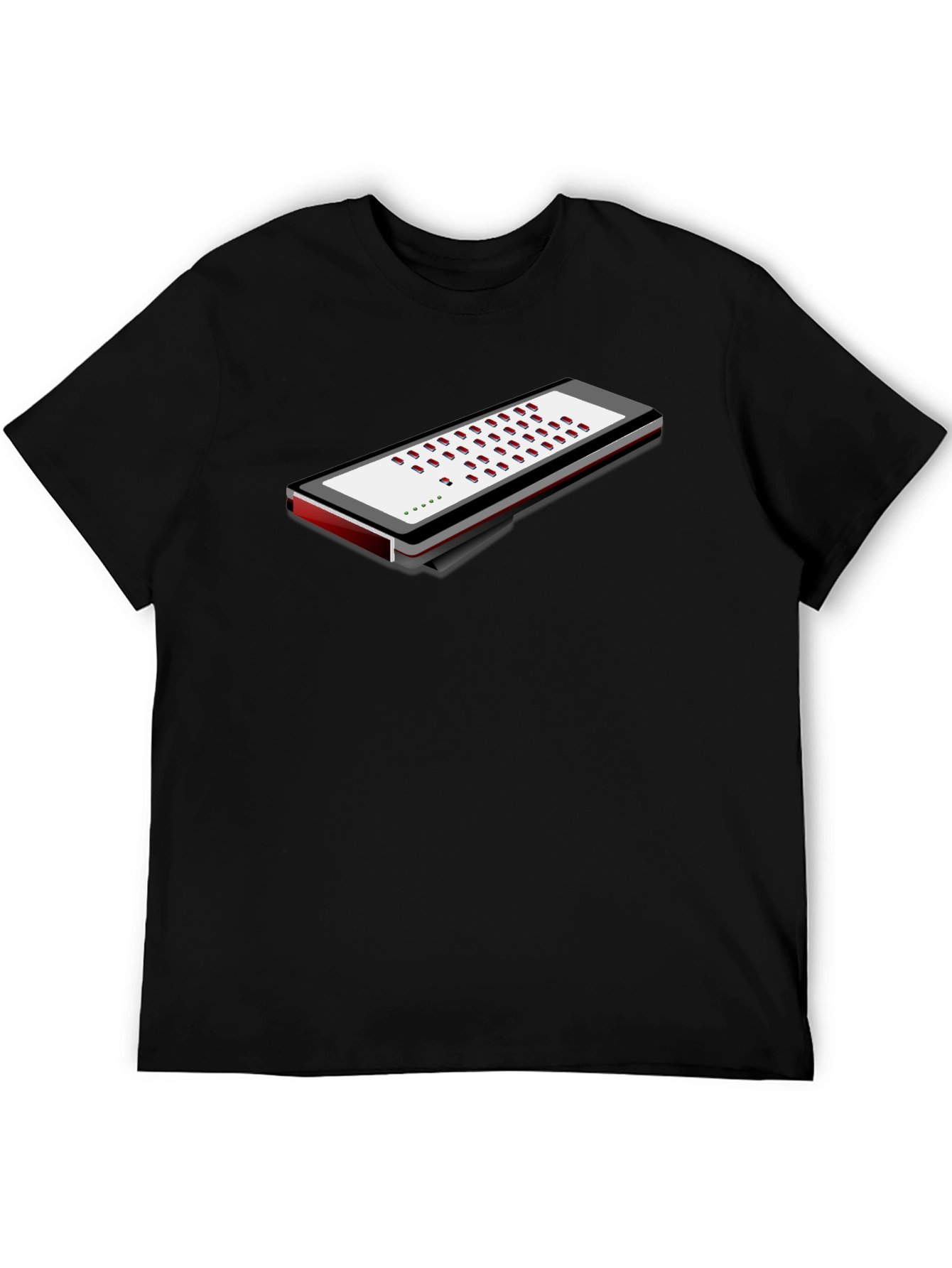 Black Novelty Musical Keyboard T-Shirt view 5