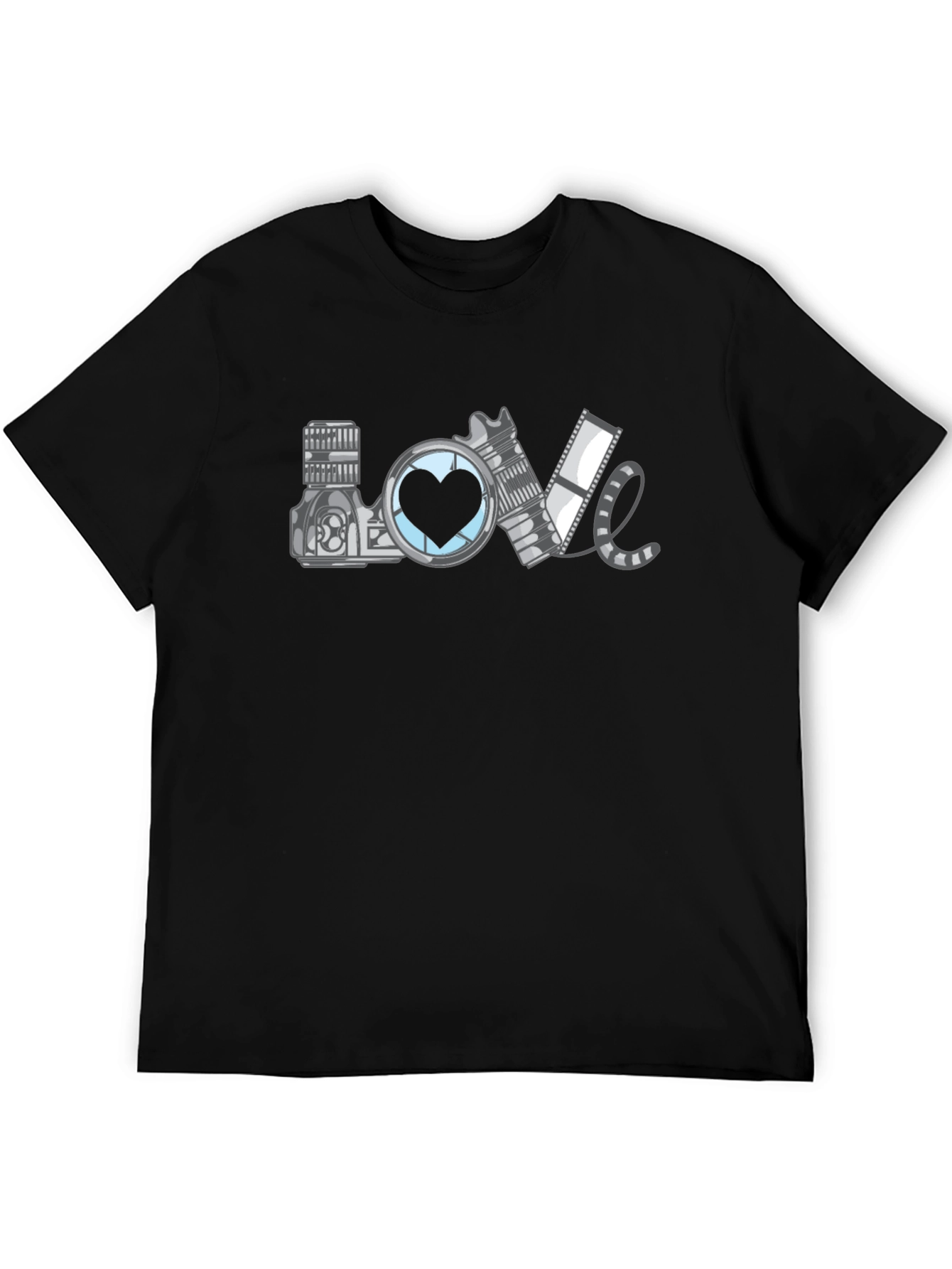 Black Photographer LOVE Graphic T-Shirt - Black view 5