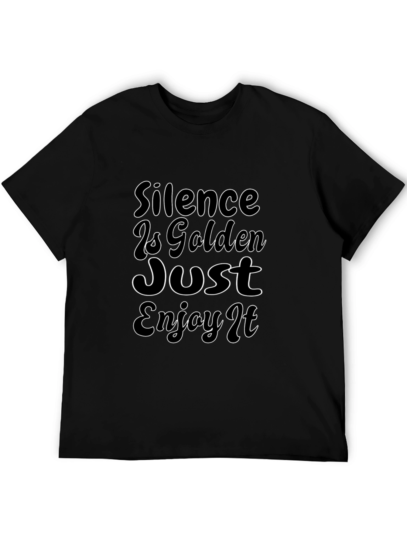 Black Silence Is Golden T-Shirt - Enjoy It view 5