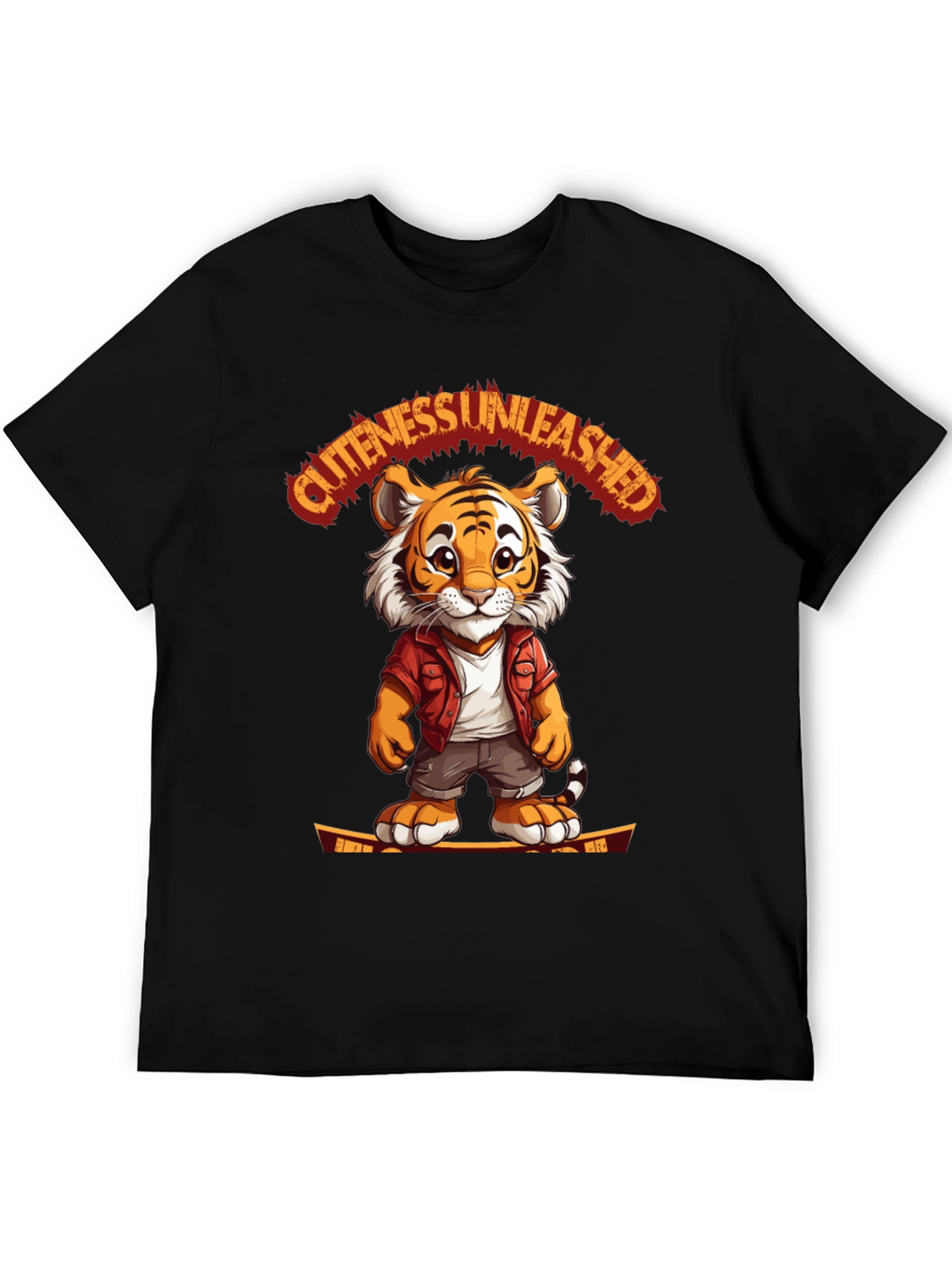 Black Cute Tiger Graphic Tee - Unleash the Cuteness! view 5