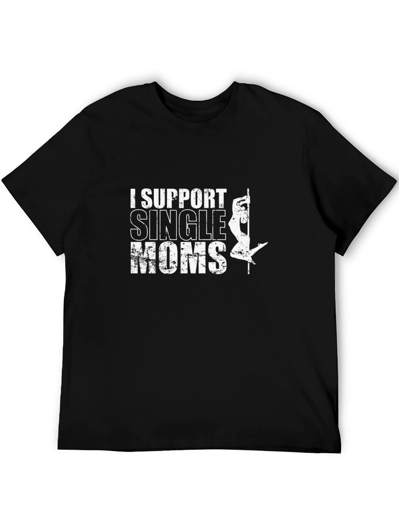 Black I Support Single Moms Black Graphic Tee view 5