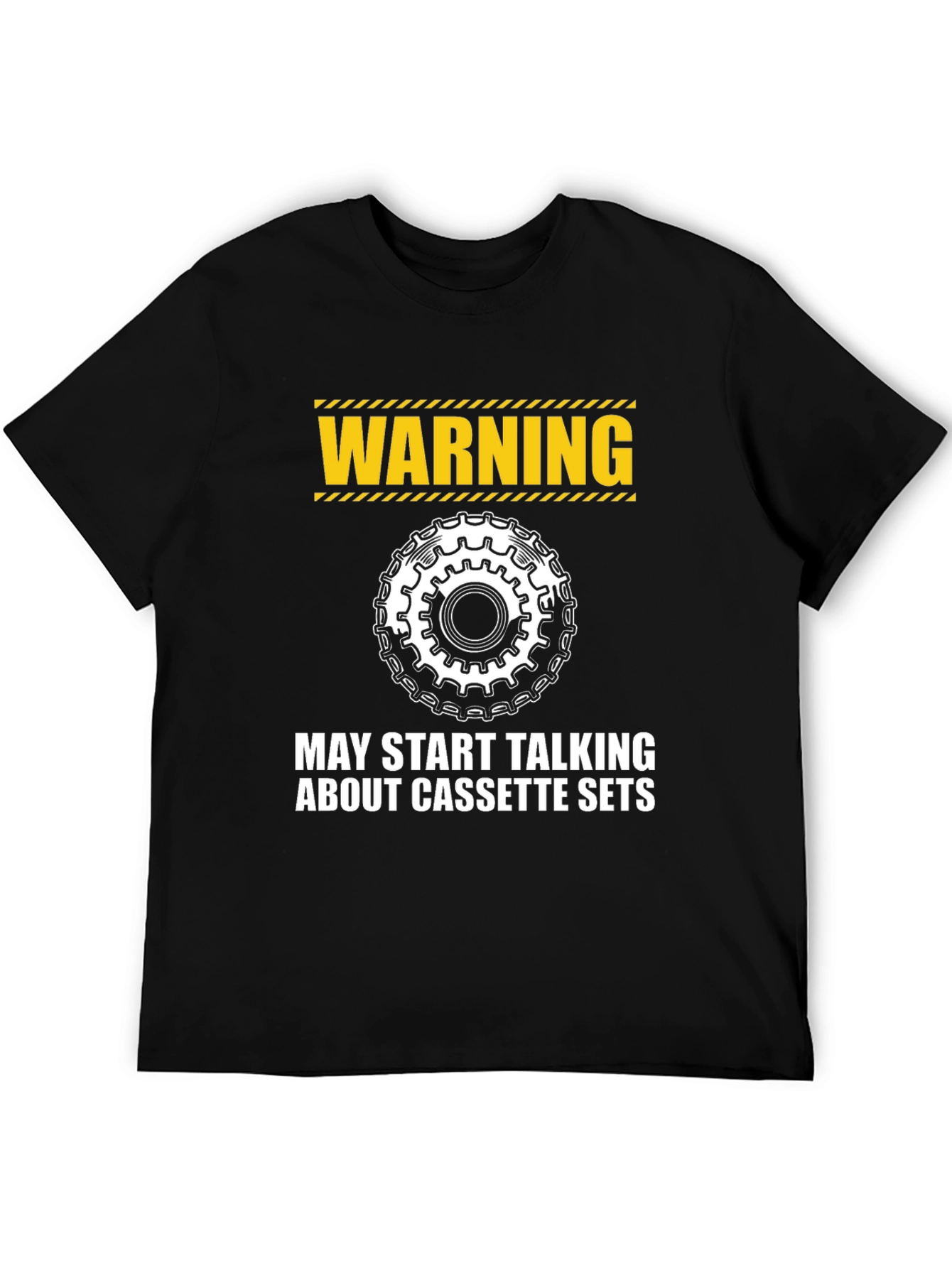 Warning: Cassette Sets T-Shirt - Cycling Enthusiast Apparel - 5