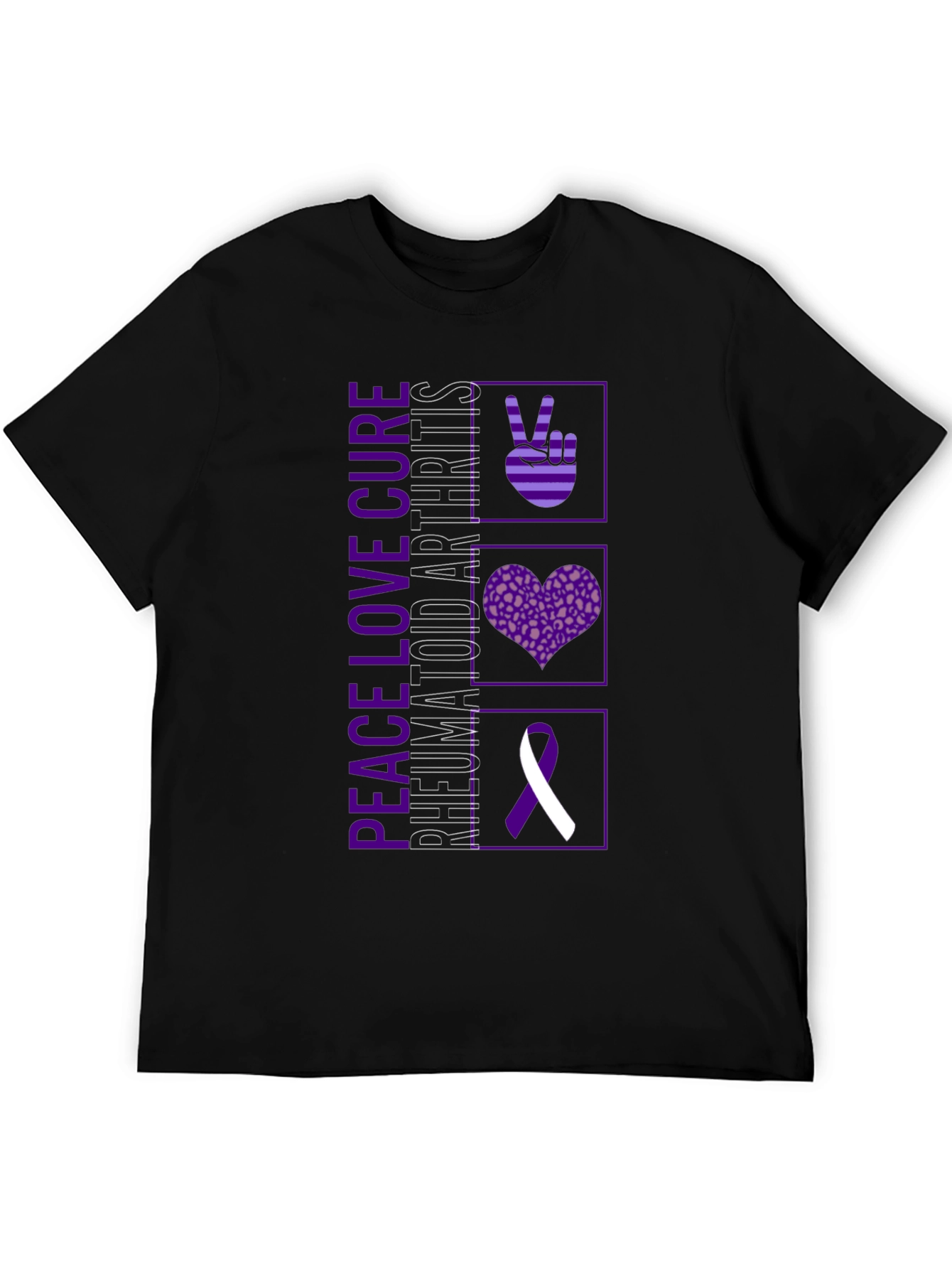Peace Love Cure Rheumatoid Arthritis Awareness T-Shirt - 5