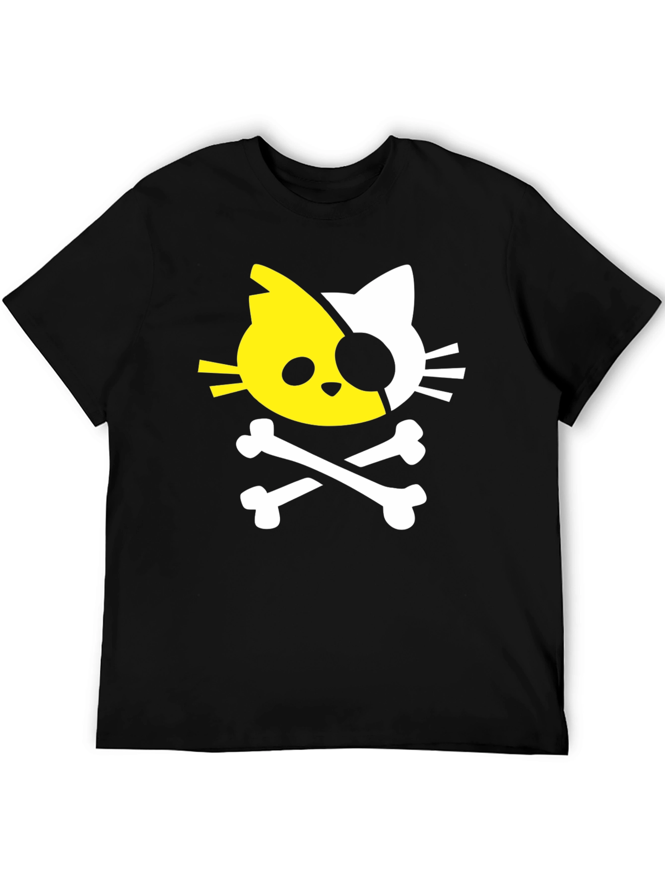 Black Cat Pirate T-Shirt - Unique Skull & Crossbones Design view 5