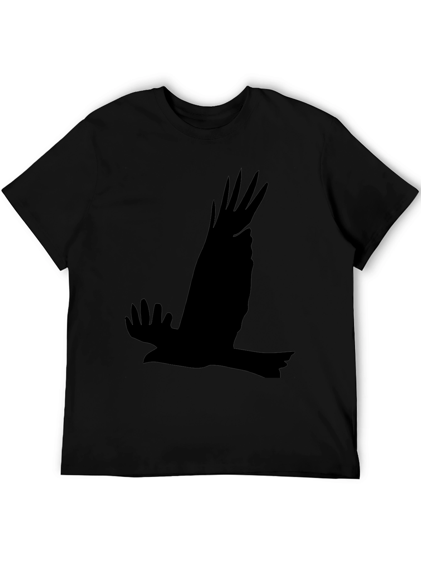 Black Black Eagle Silhouette T-Shirt - Men's Graphic Tee view 5