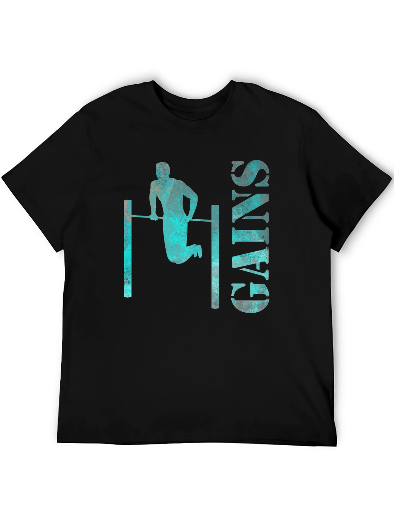 Black Gains Graphic Tee - Workout Fitness Shirt view 5