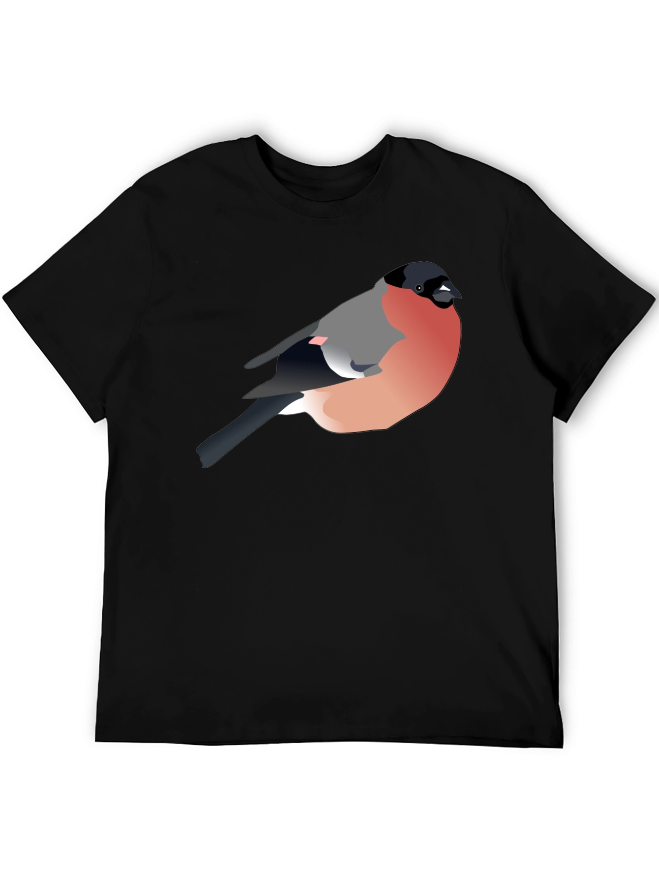 Black Bullfinch Graphic Tee - Stylish Bird Lover's T-Shirt view 5