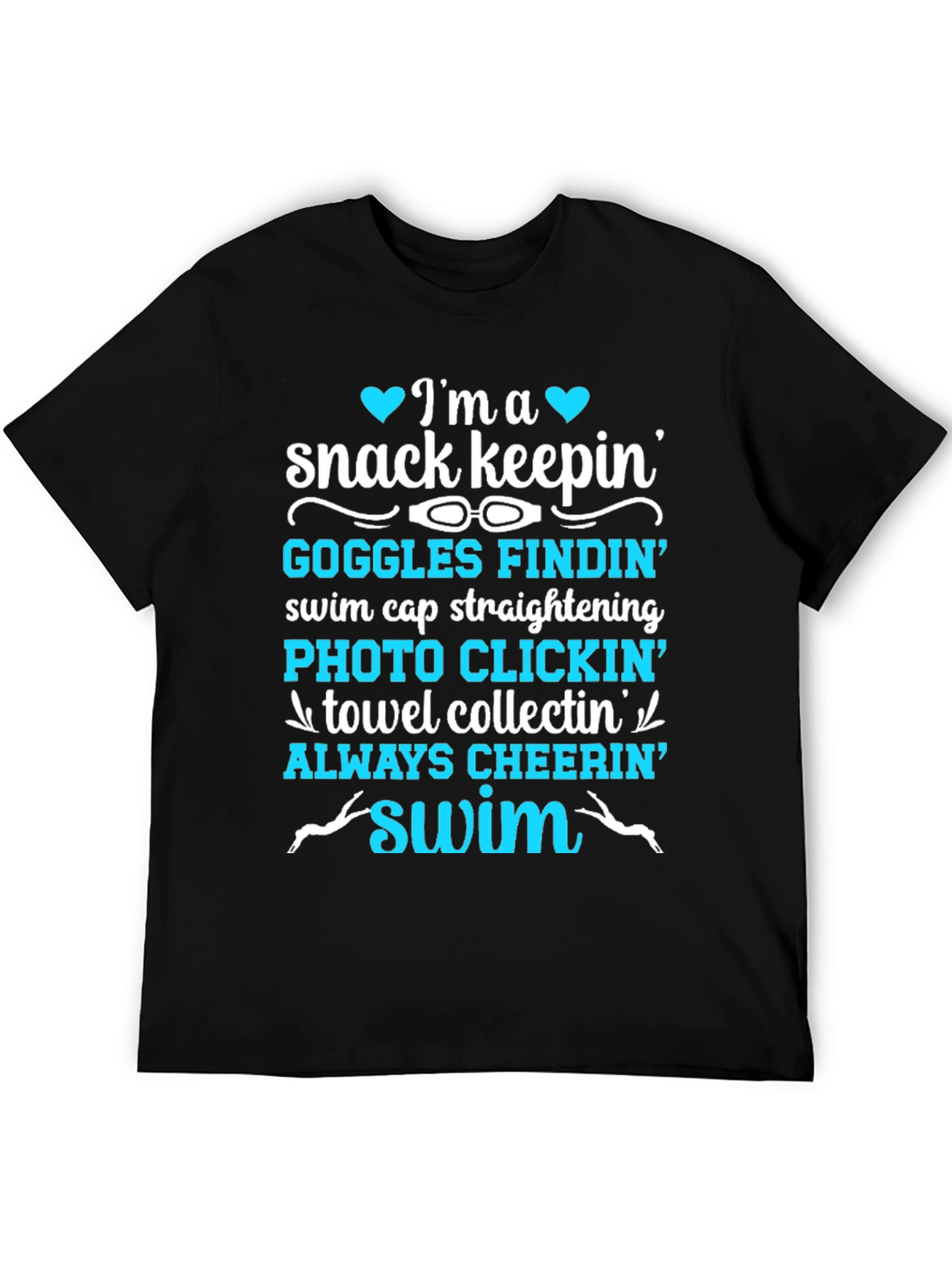Swim Parent T-Shirt: Snack Keepin' & Cheer Leader! - 5