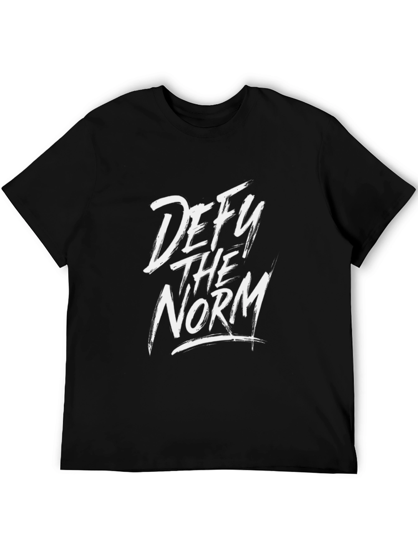 Black Defy the Norm Black Graphic Tee view 5