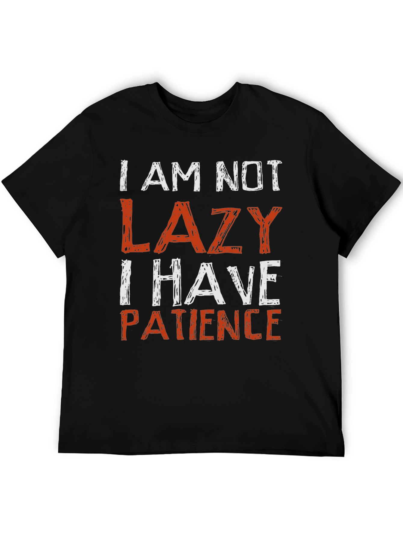 Black Funny "I Am Not Lazy" Graphic Tee view 5