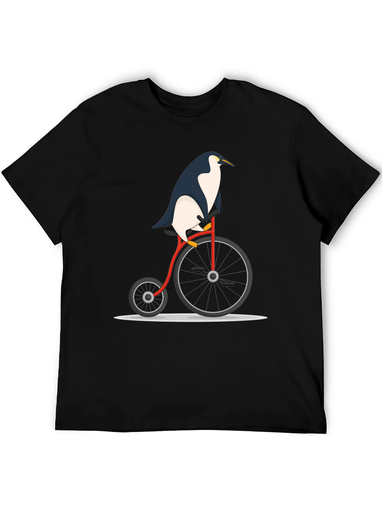 Black Penguin on Bike Graphic Tee - Black view 5