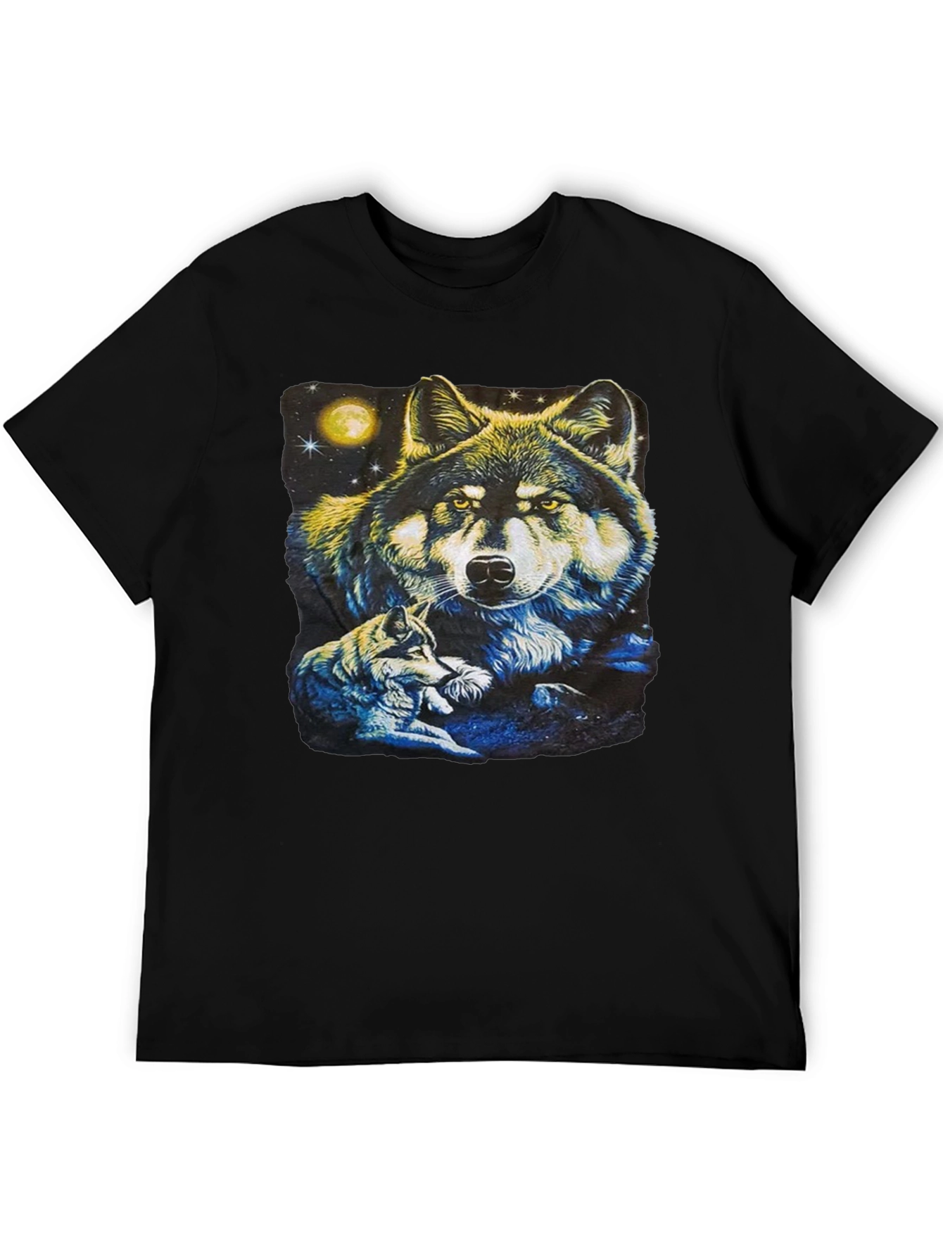 Black Wolf Pack Graphic T-Shirt - Black view 5