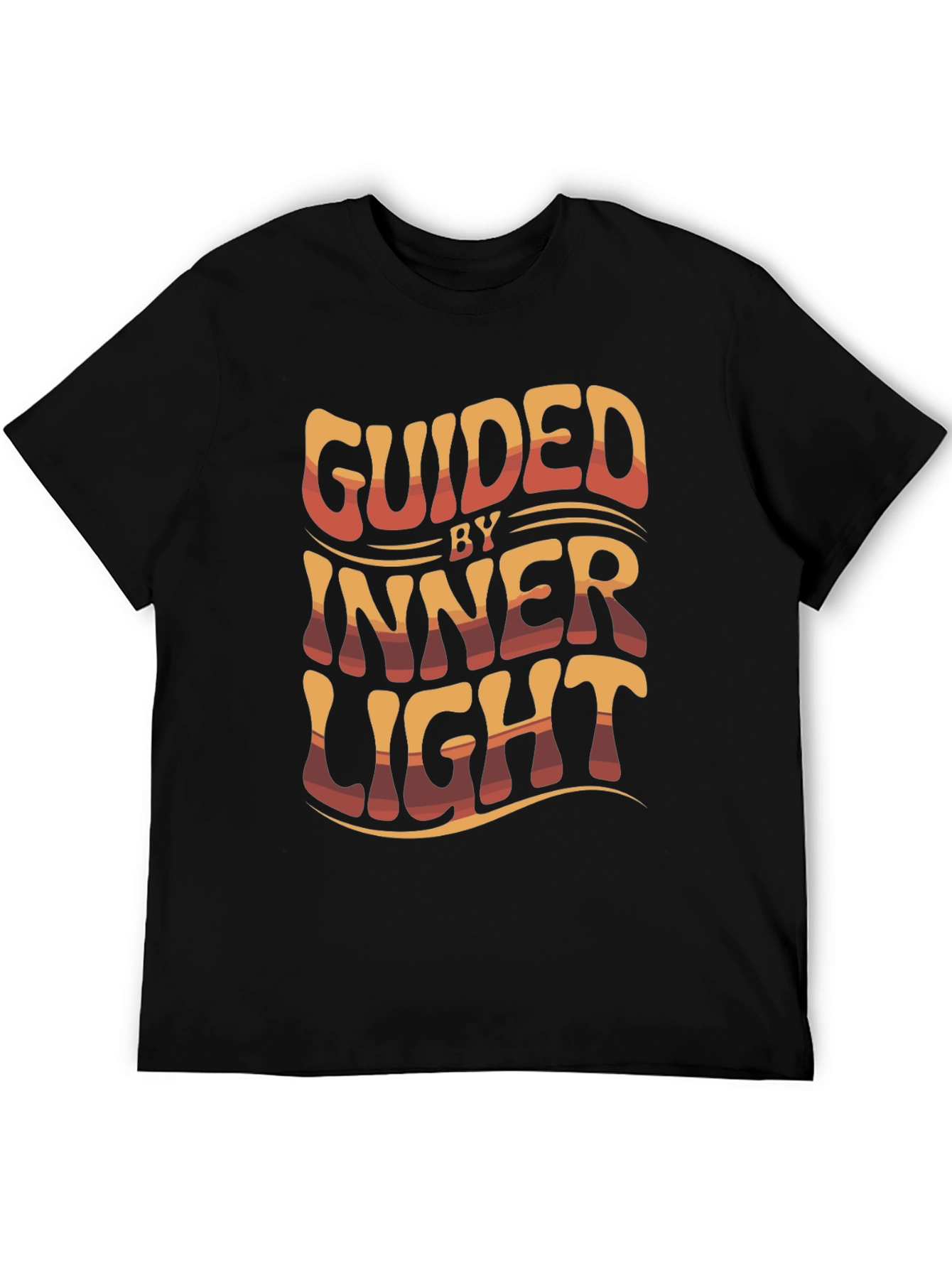 Black Guided By Inner Light Graphic Tee view 5
