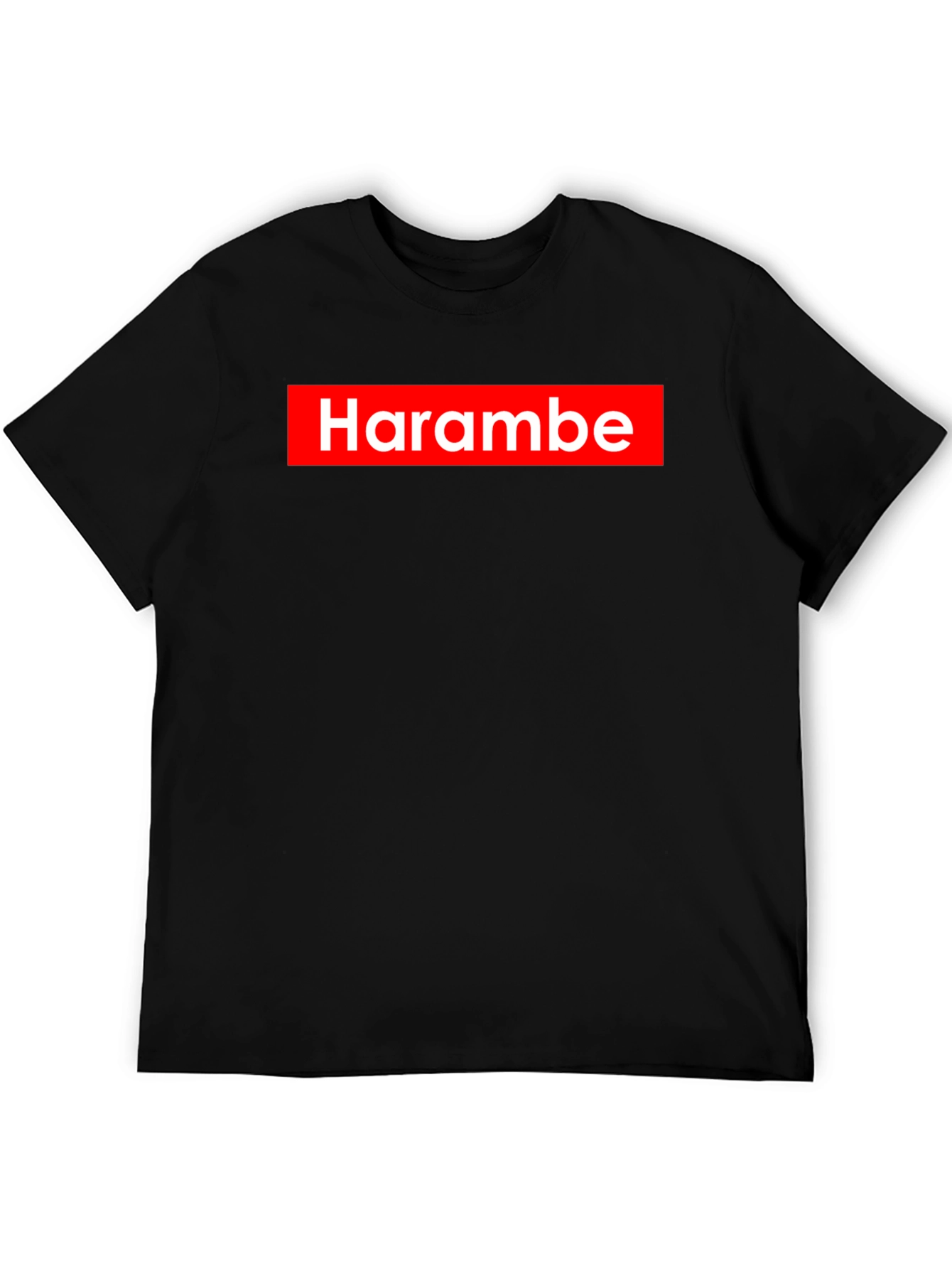 Black Harambe Graphic Print T-Shirt - Supreme Style view 5